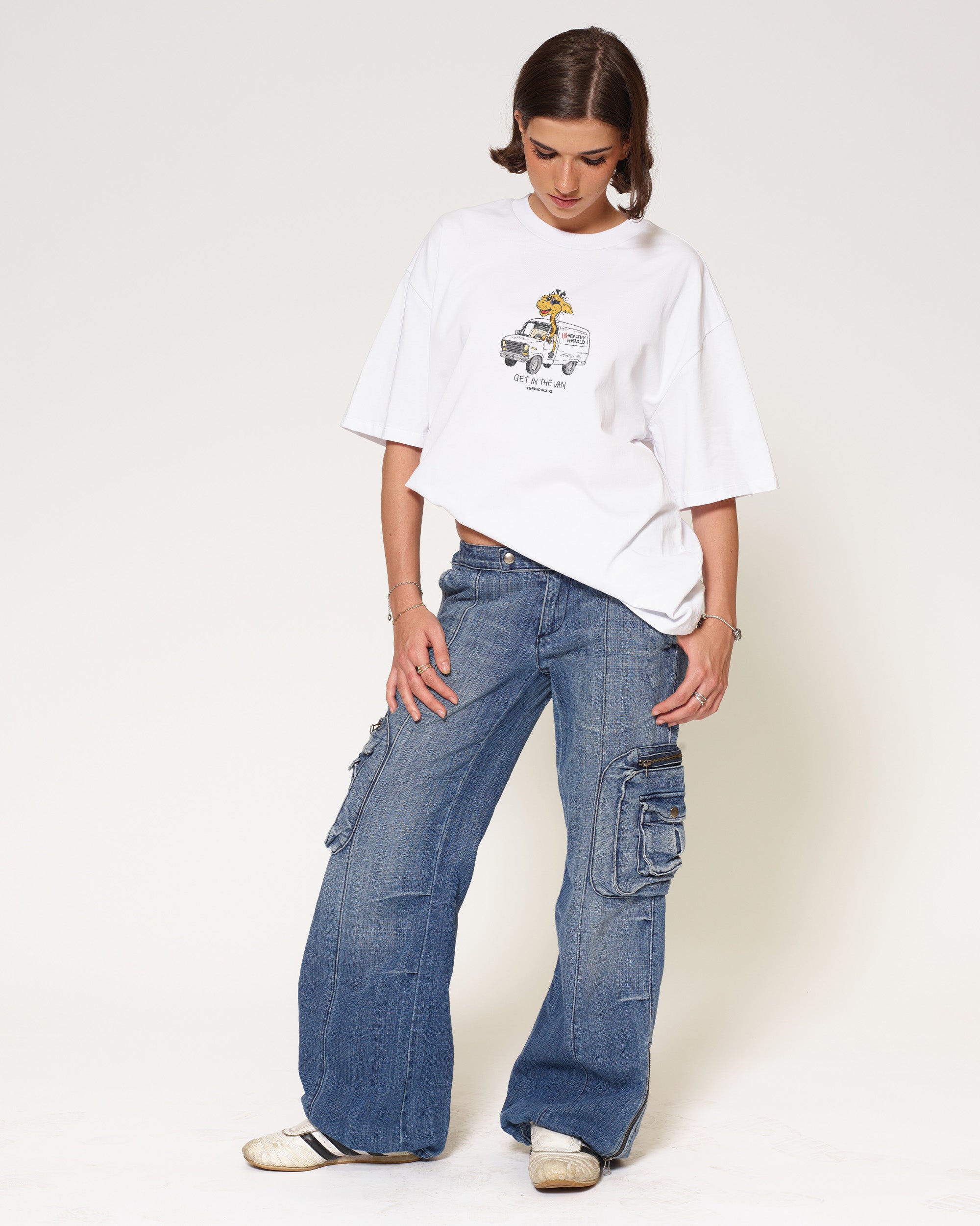 Get in the Van White Oversized Tee