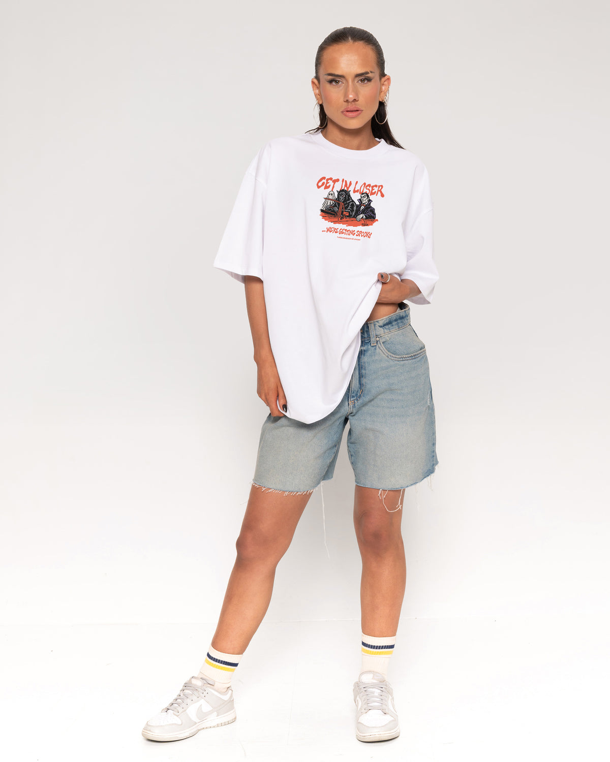 Get in Loser White Oversized Tee