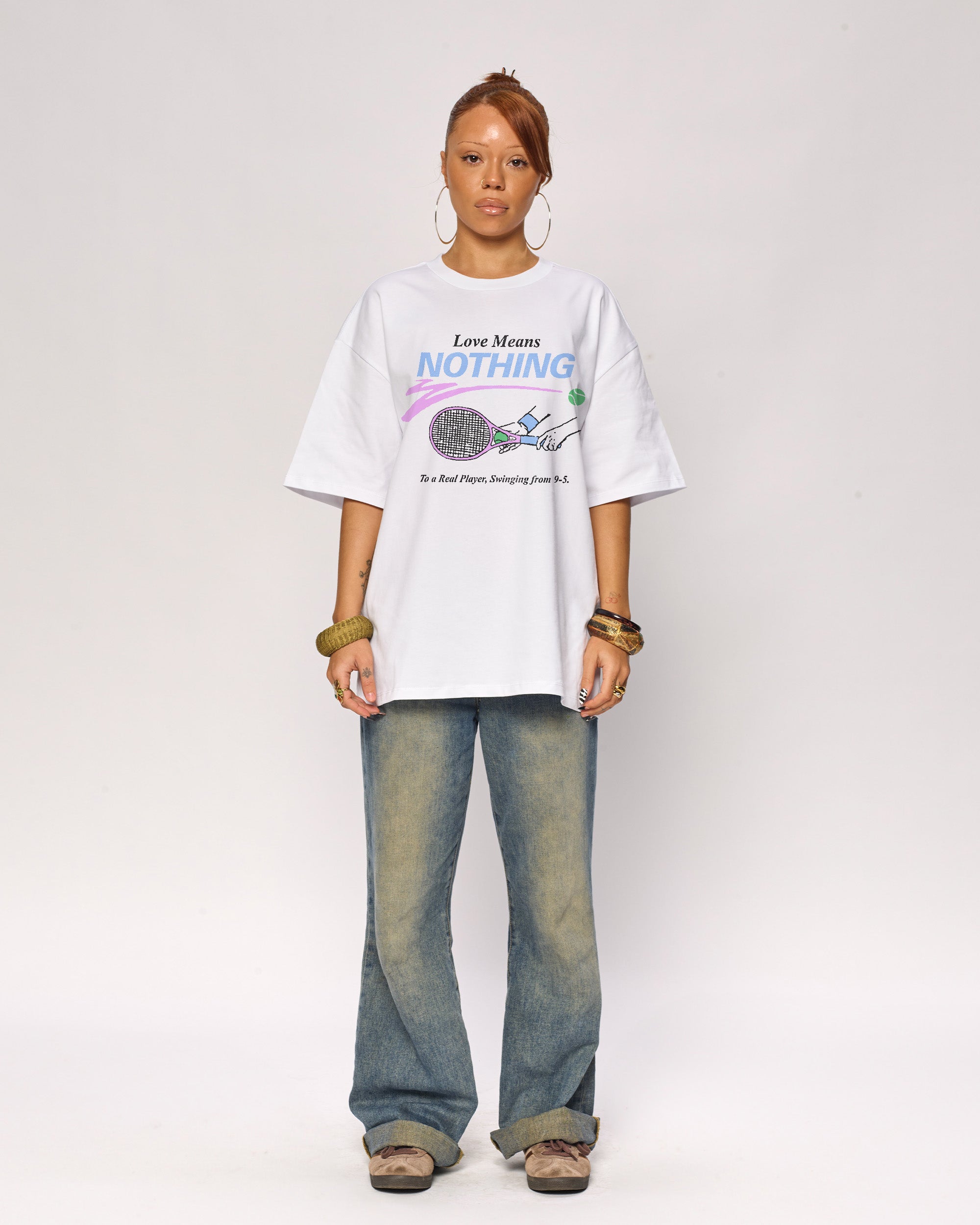 Keep Swinging Oversized Tee