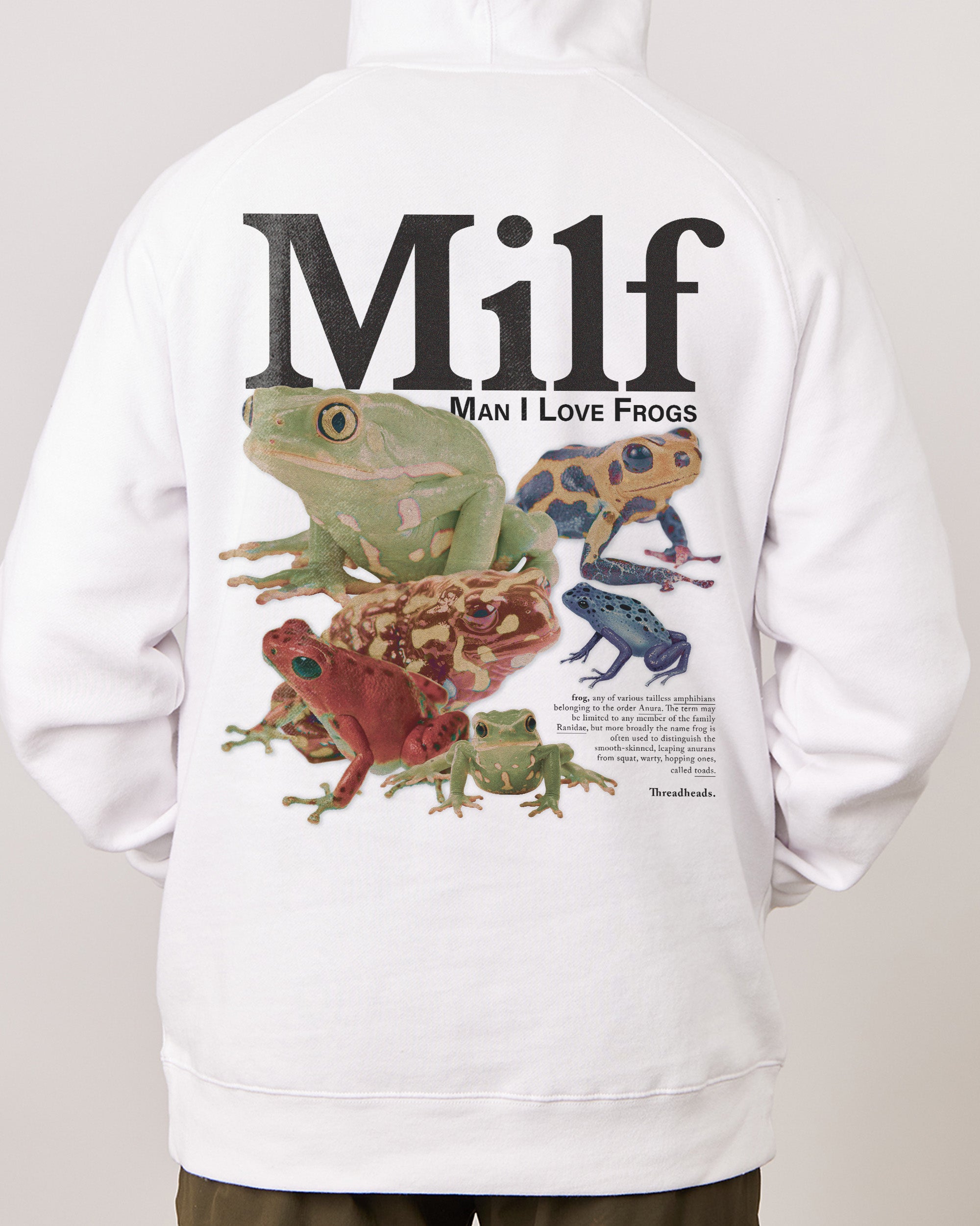 Man I Love Frogs Front and Back Hoodie