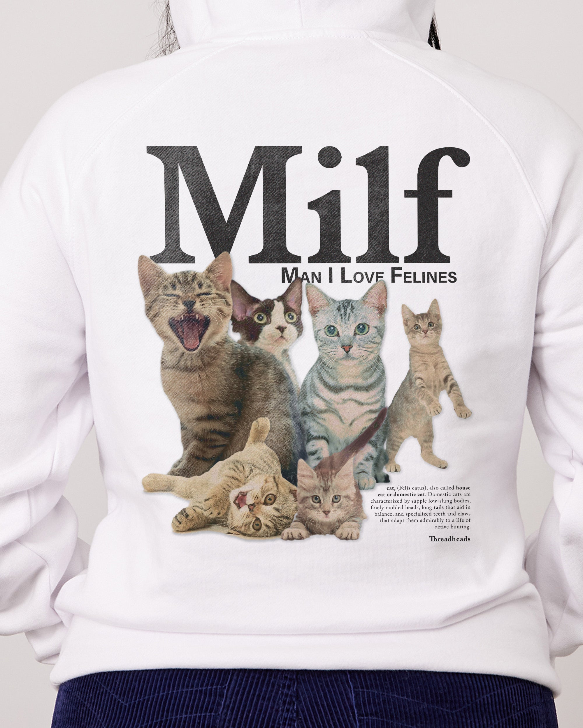 Man I Love Felines Front and Back Hoodie
