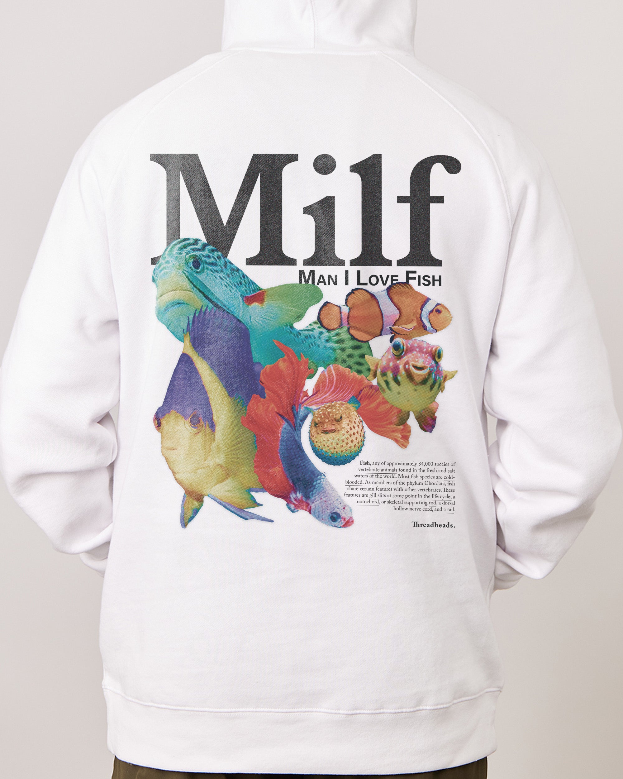 Man I Love Fish Front and Back Hoodie