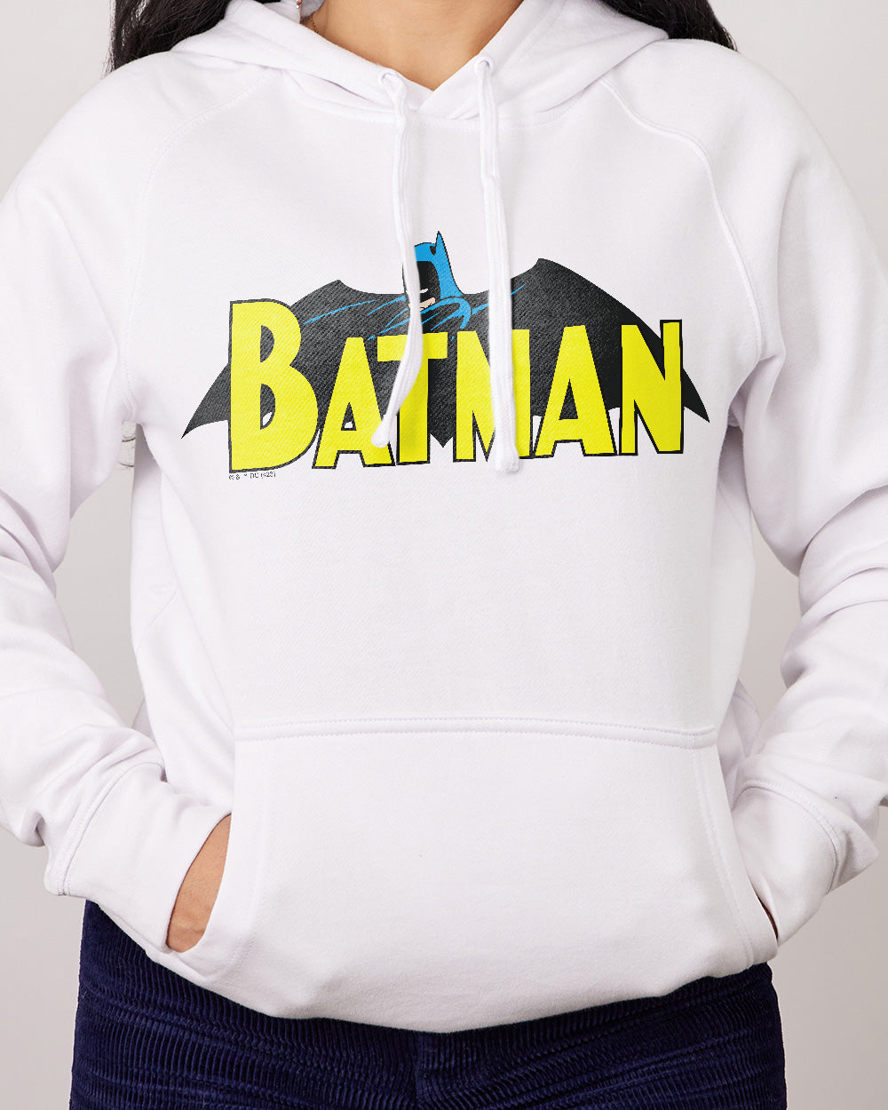 Caped Batman Logo Hoodie Australia Online #colour_white