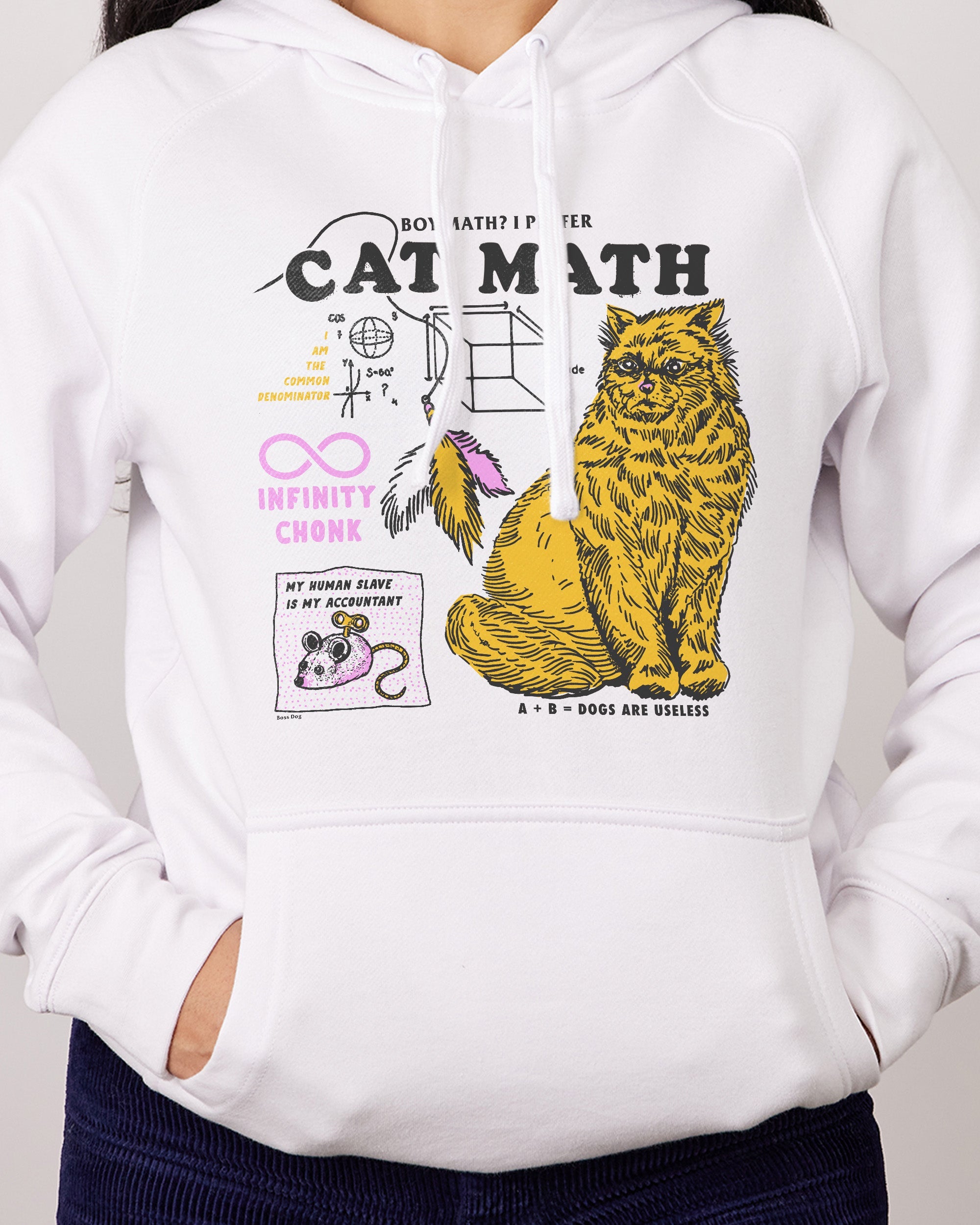Cat Math Hoodie Australia Online White