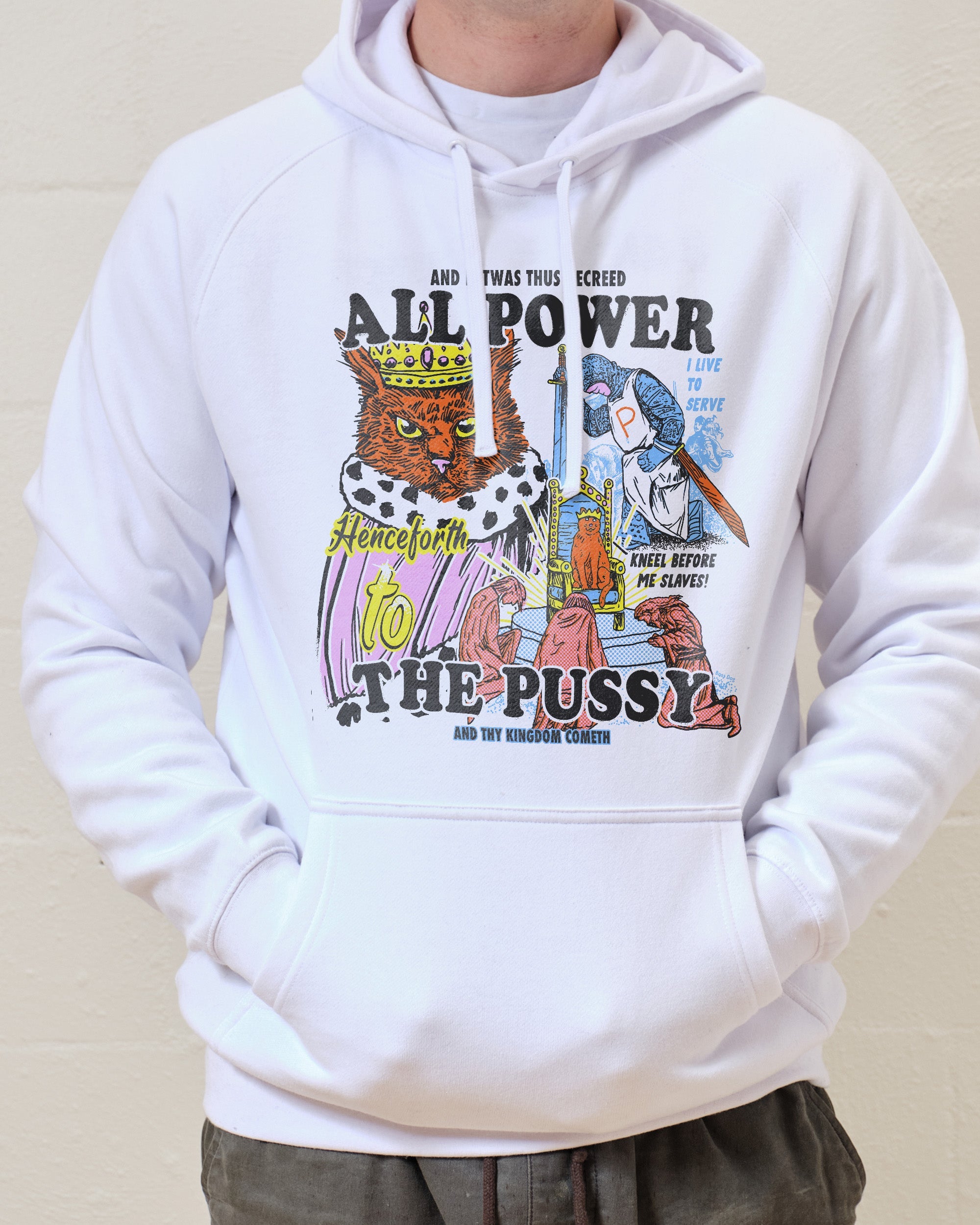 All Power To The Pussy Hoodie Australia Online White