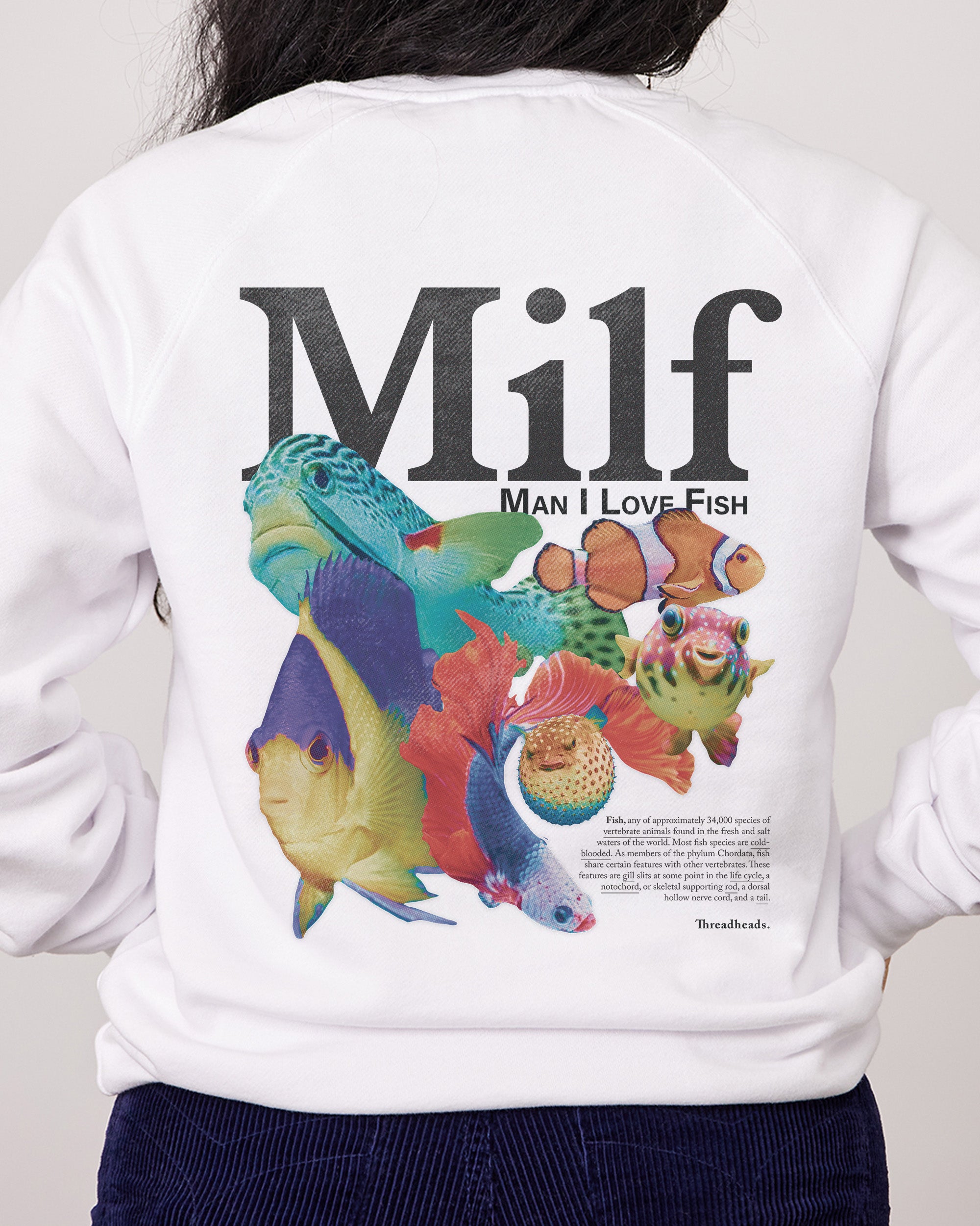 Man I Love Fish Front and Back Jumper