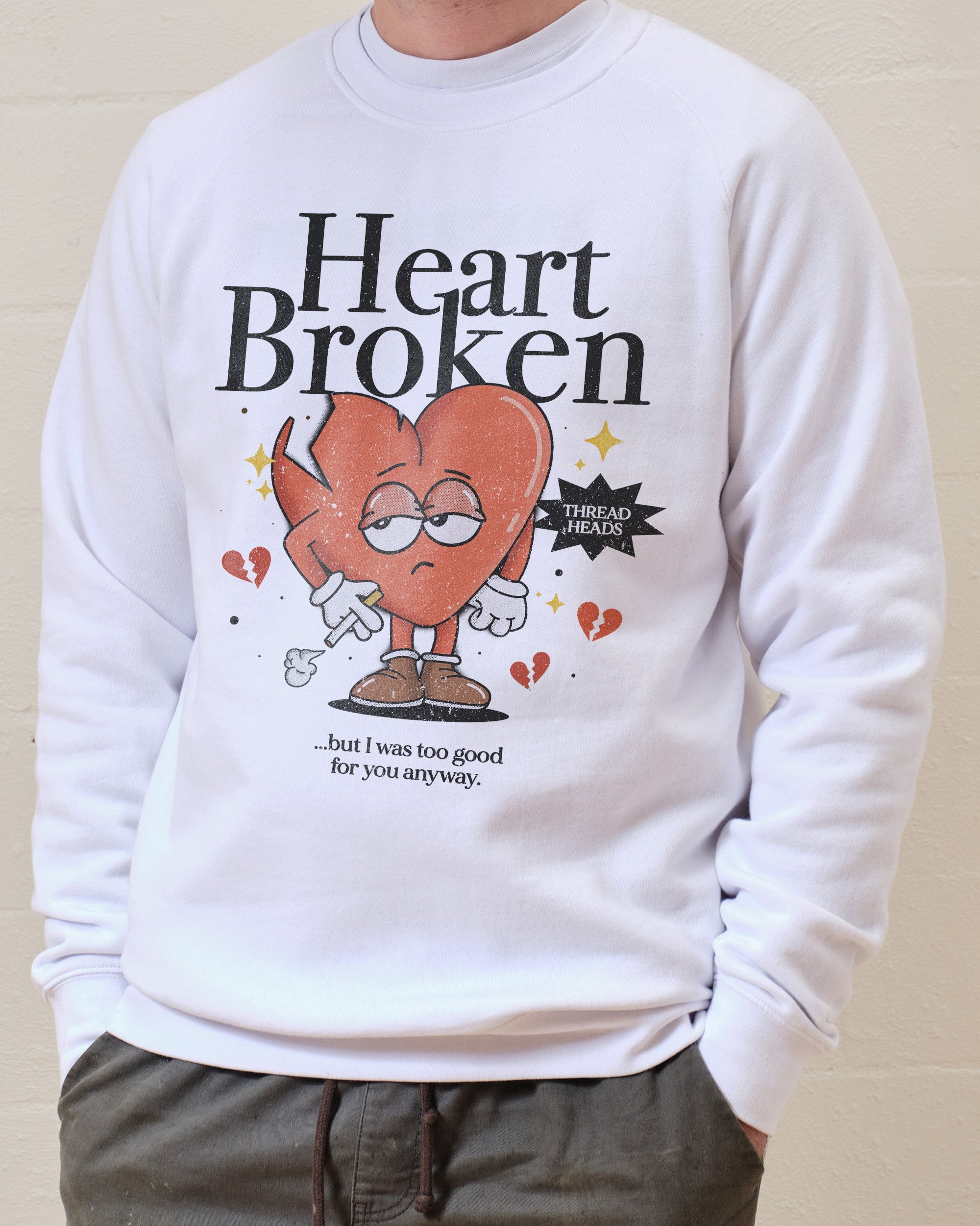 Heart Broken Jumper Australia Online White
