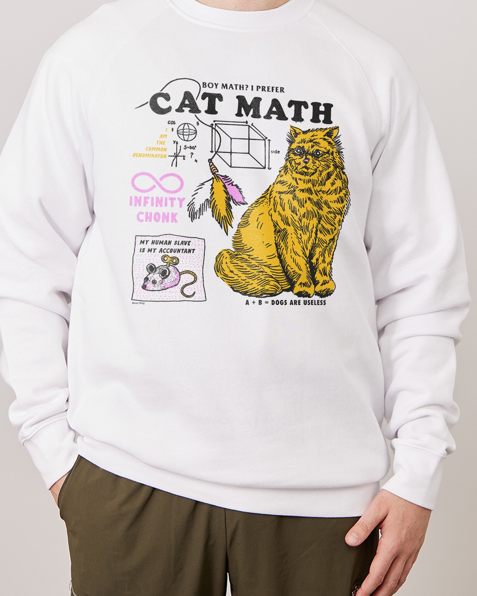 Cat Math Jumper Australia Online White