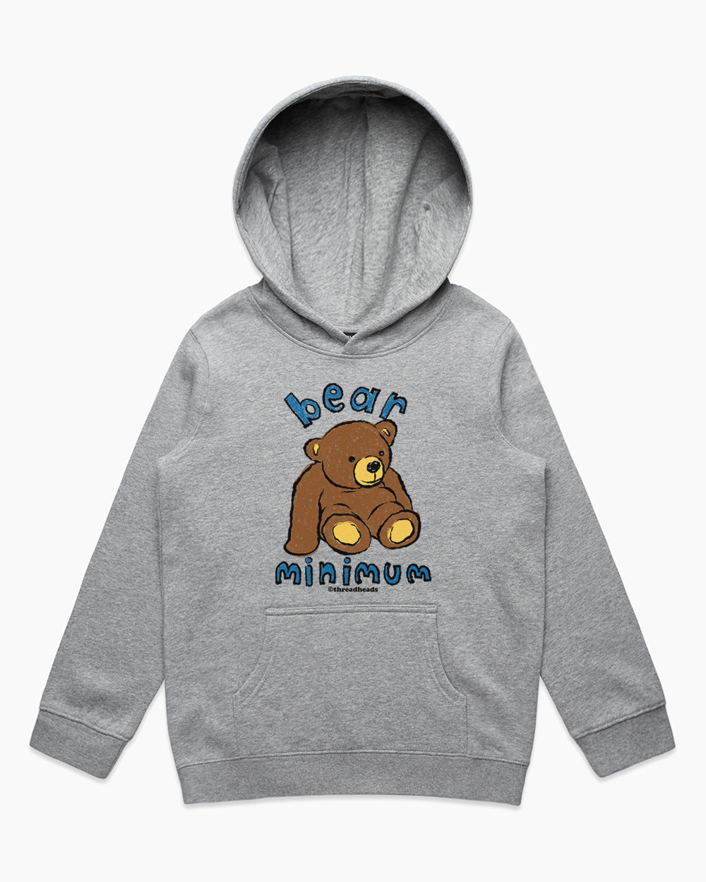 Bear Minimum Kids Hoodie Australia Online Grey