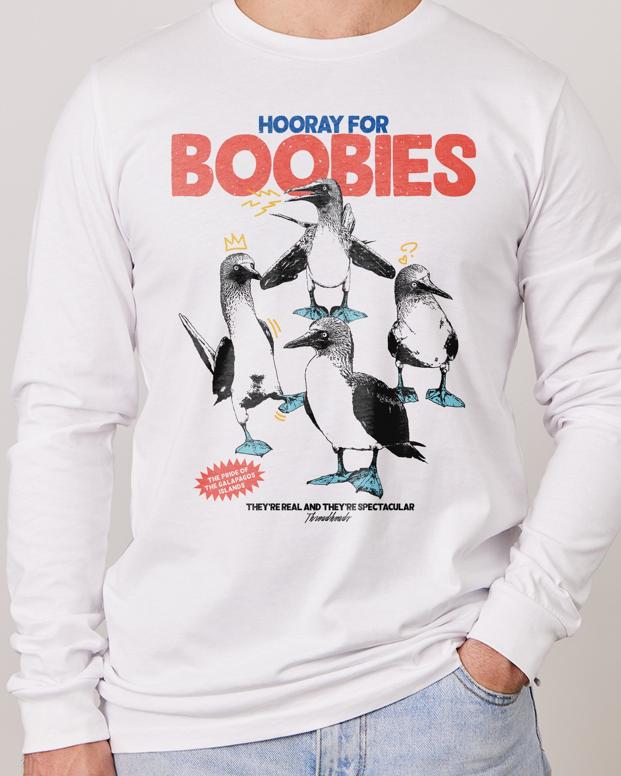 Hooray for Boobies Long Sleeve Australia Online White
