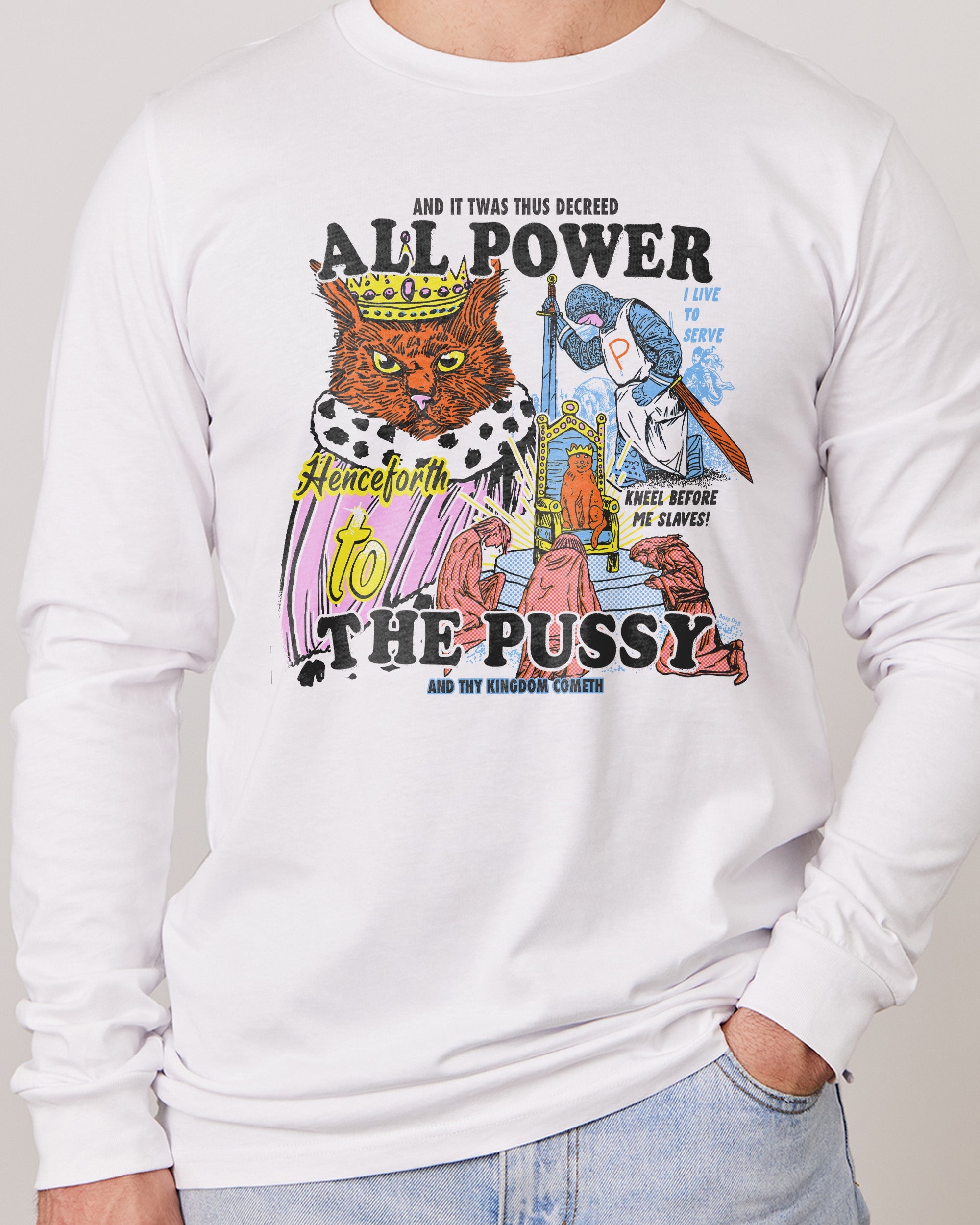 All Power To The Pussy Long Sleeve Australia Online White