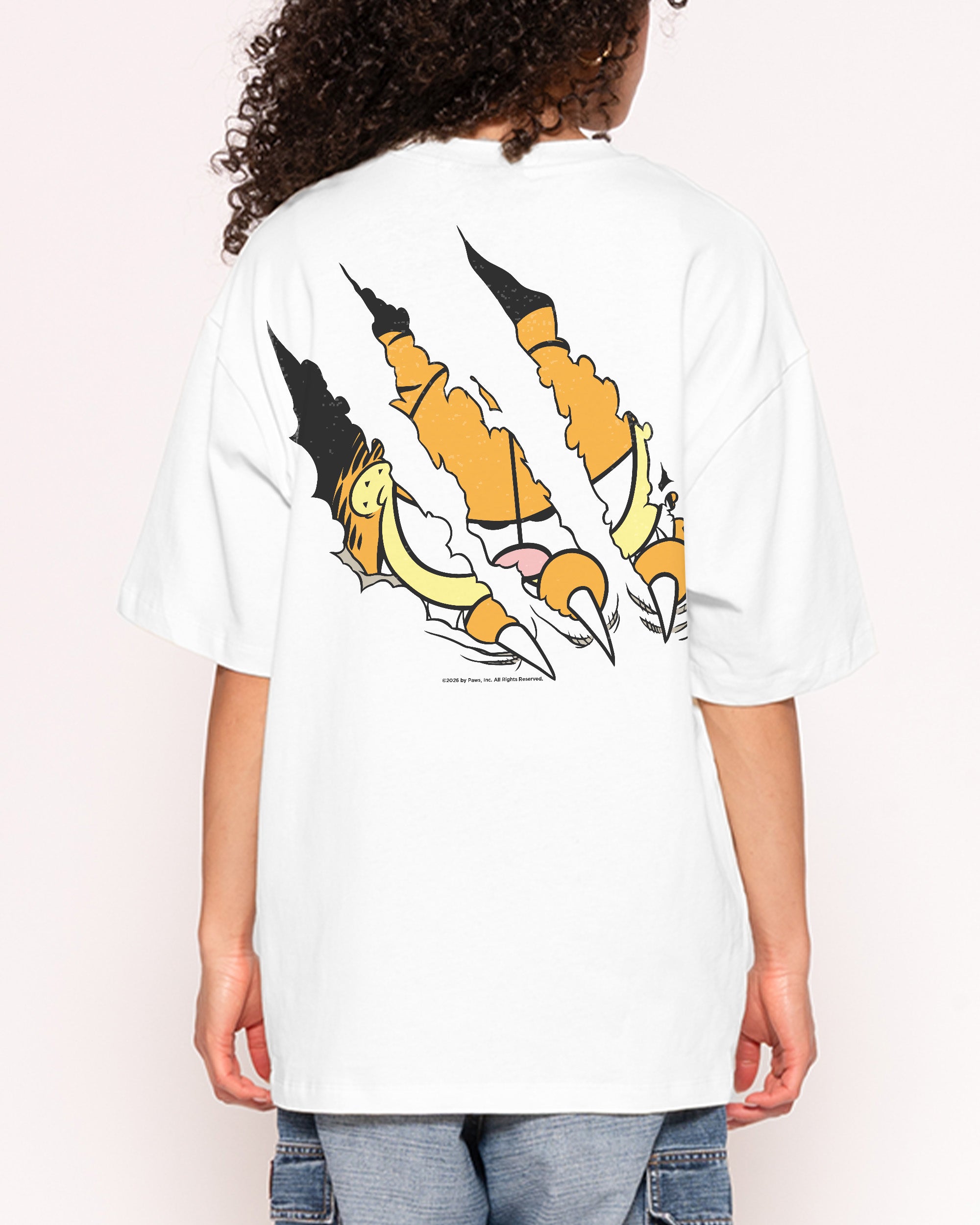 Peek a Boo White Oversized Tee