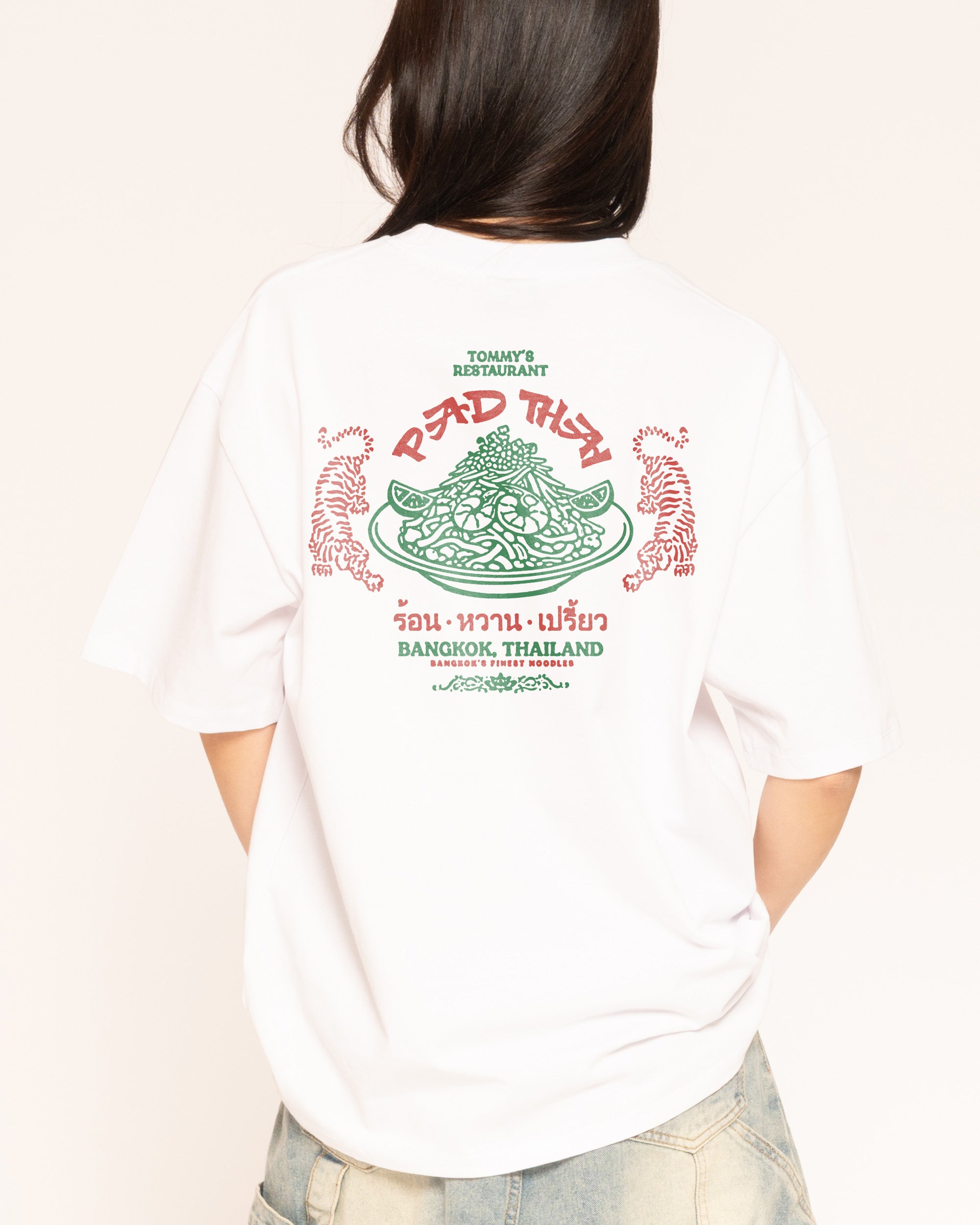 Pad Thai Dynasty White Oversized Tee