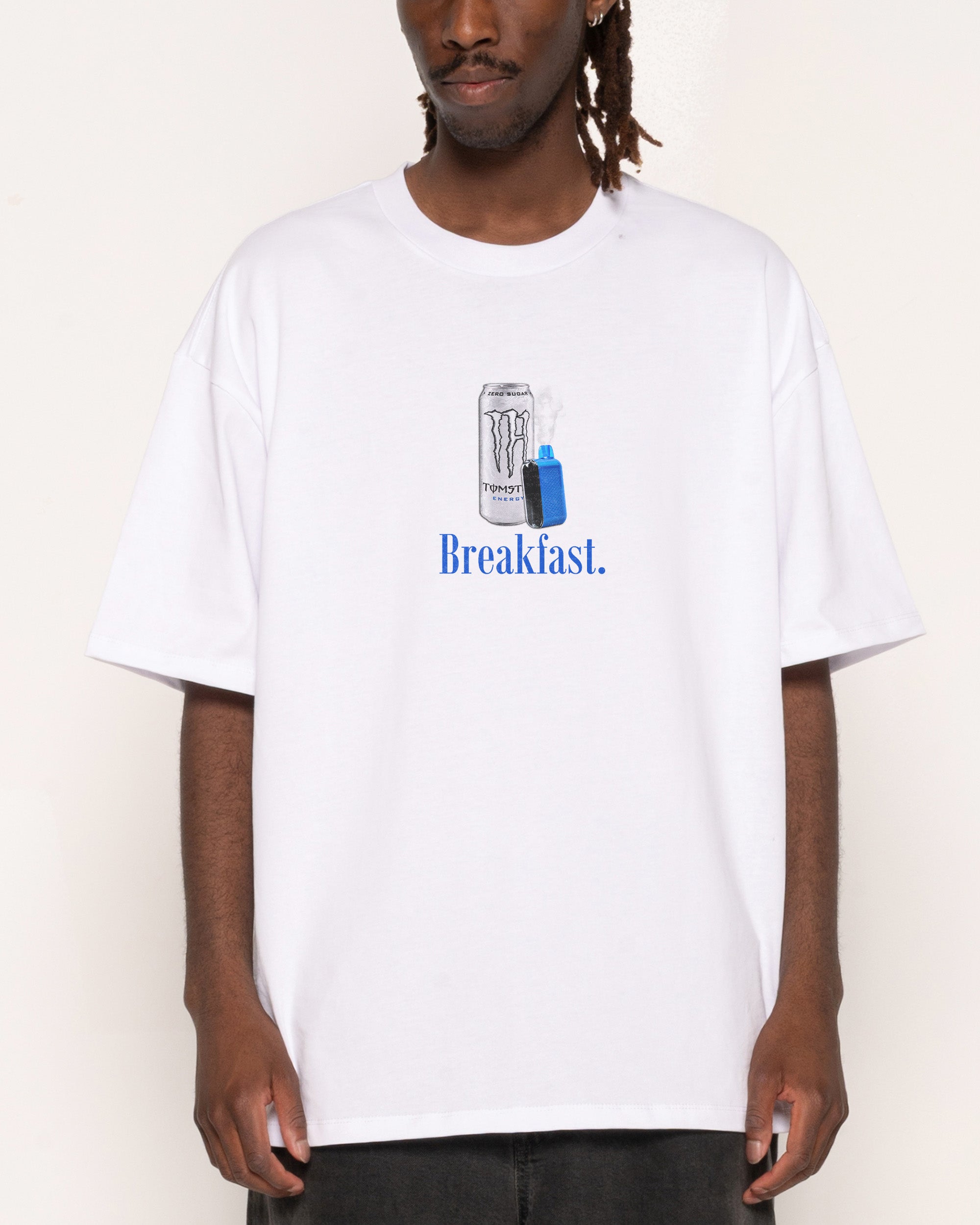 Mad Dog Breakfast White Oversized Tee