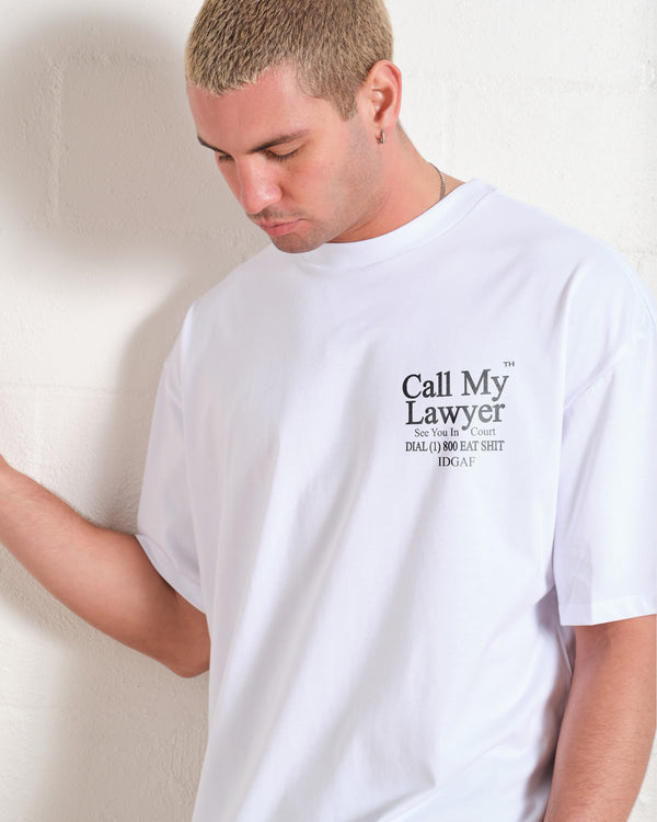 Oversized Front Square Embroidered Tee