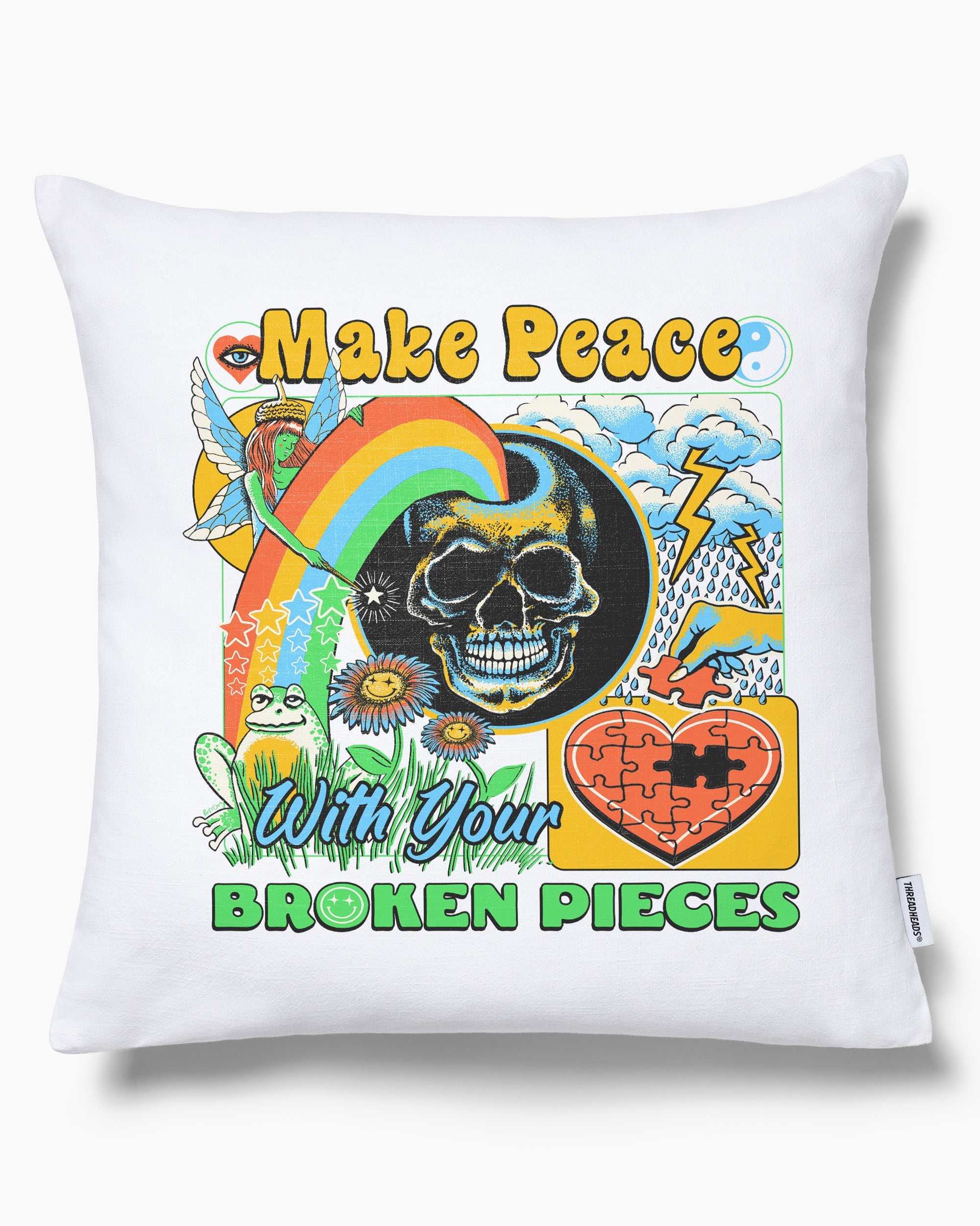 Make Peace Cushion Australia Online Black