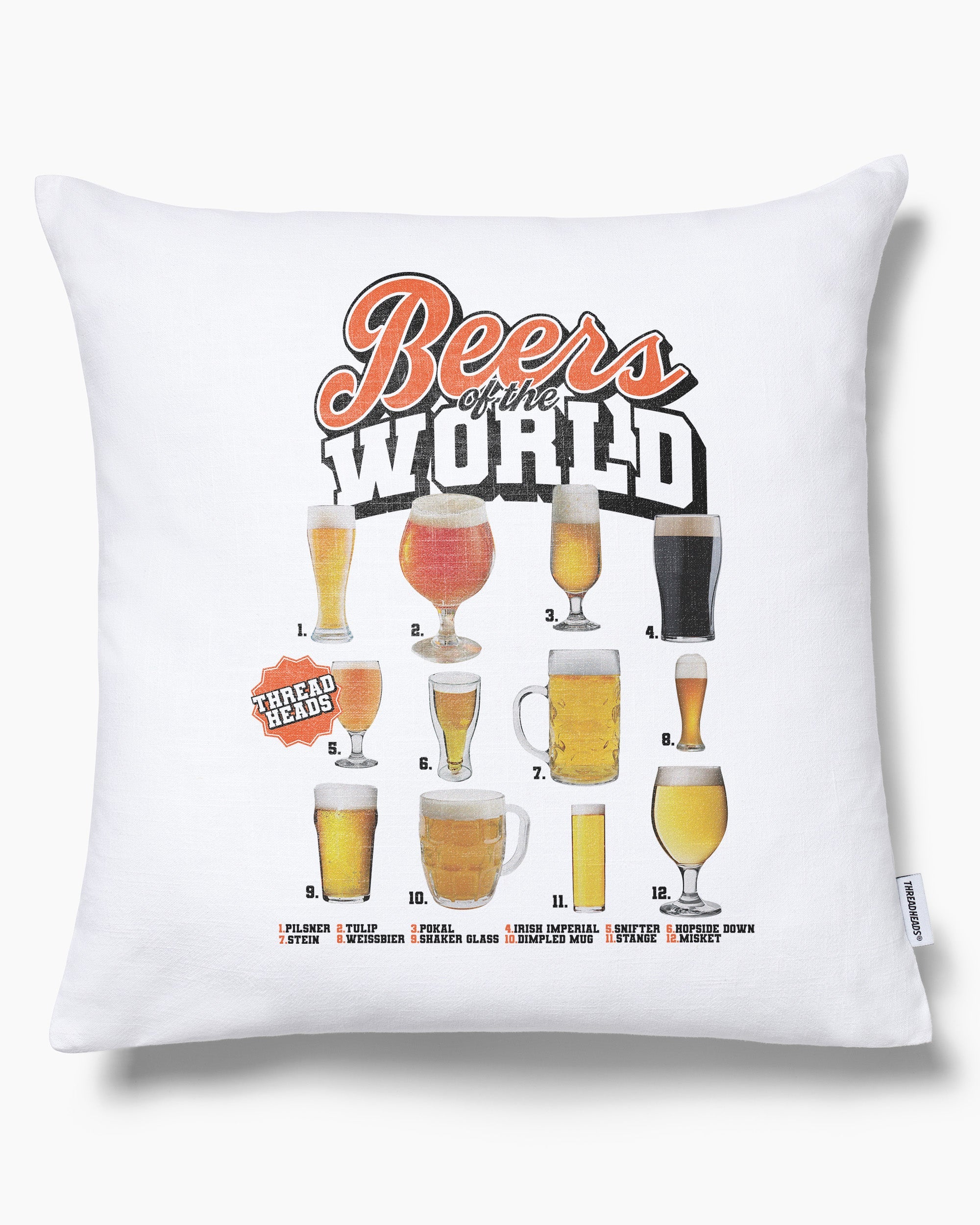 Beers of the World Cushion Australia Online Black