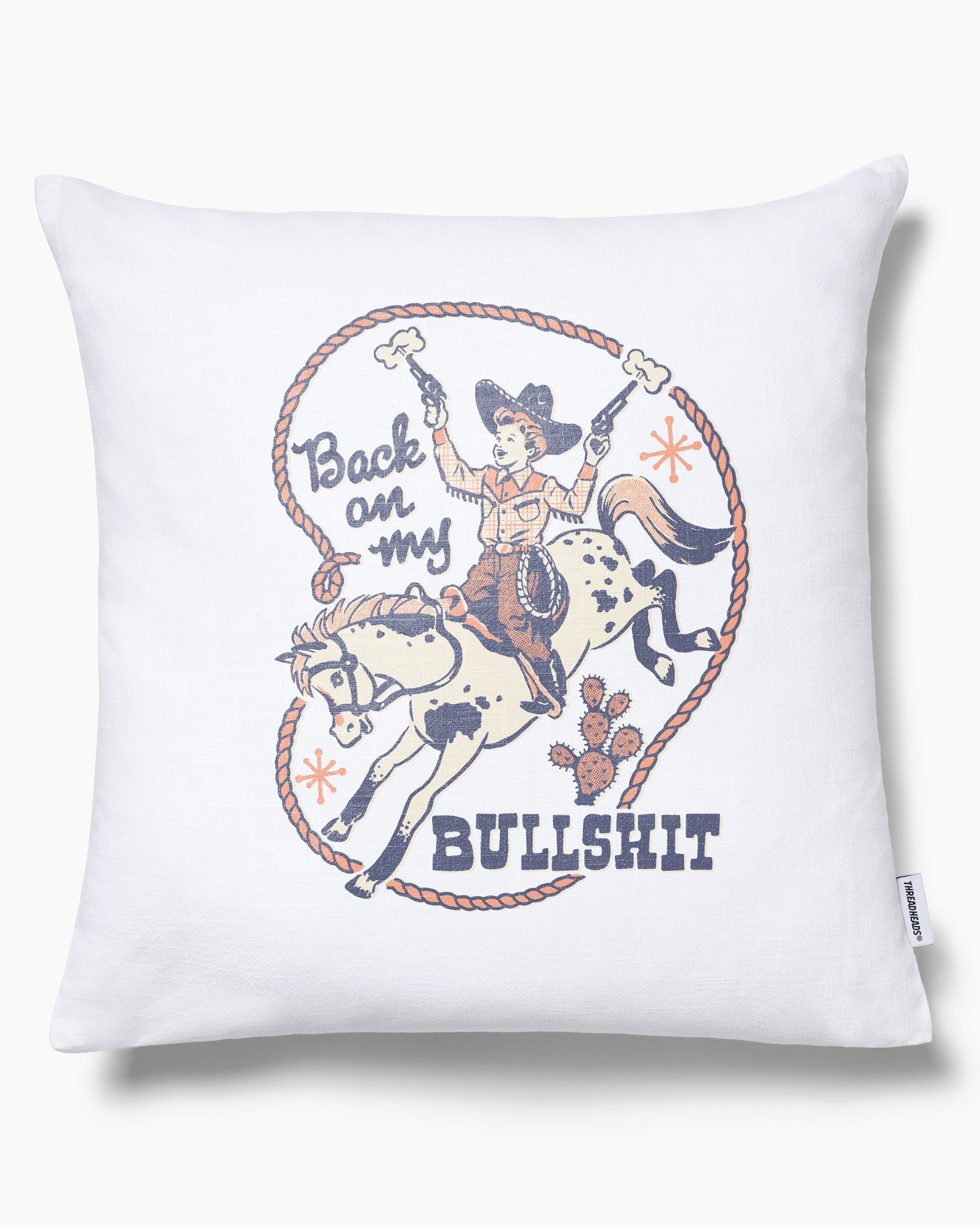 Back On My Bullshit Cushion Australia Online White