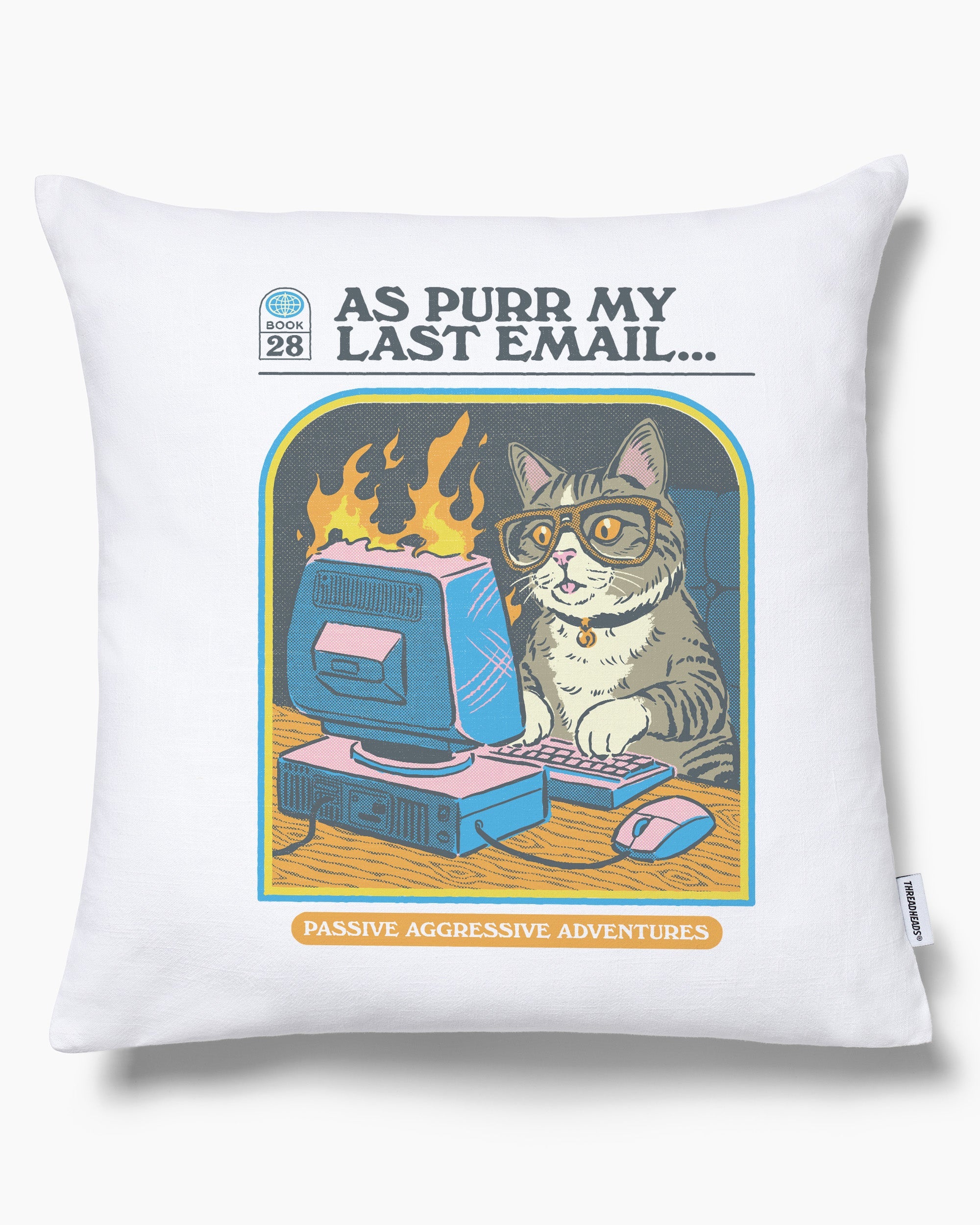 As Purr My Last Email Cushion Australia Online White