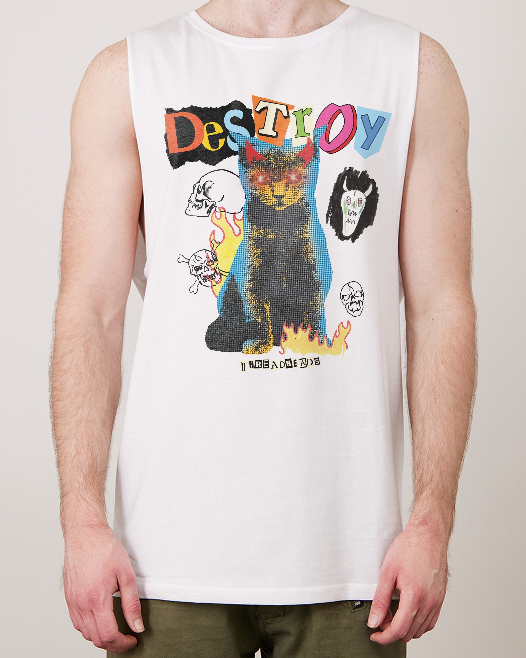 Destroy Cat Tank Australia Online White