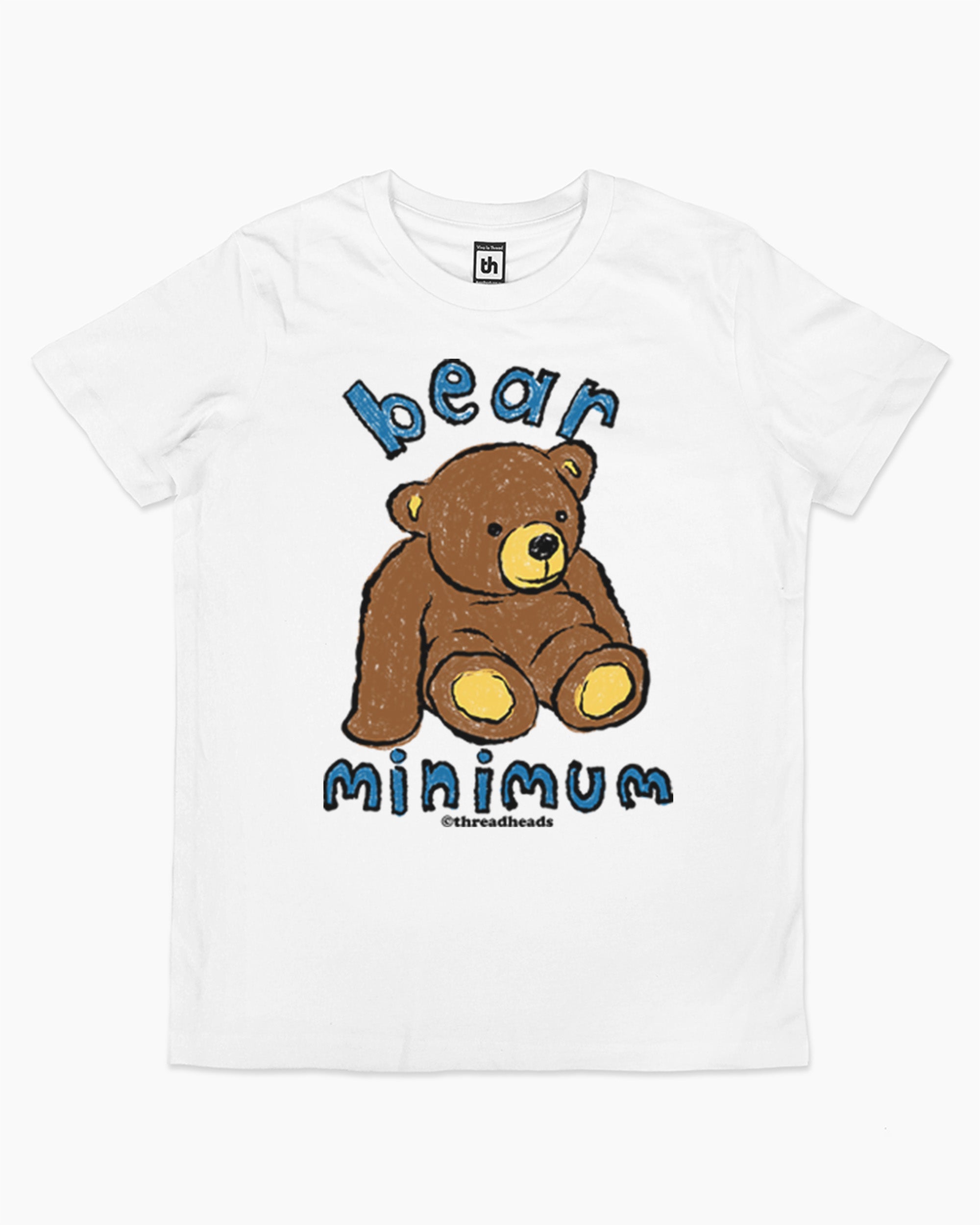 Bear Minimum Kids T-Shirt Australia Online White