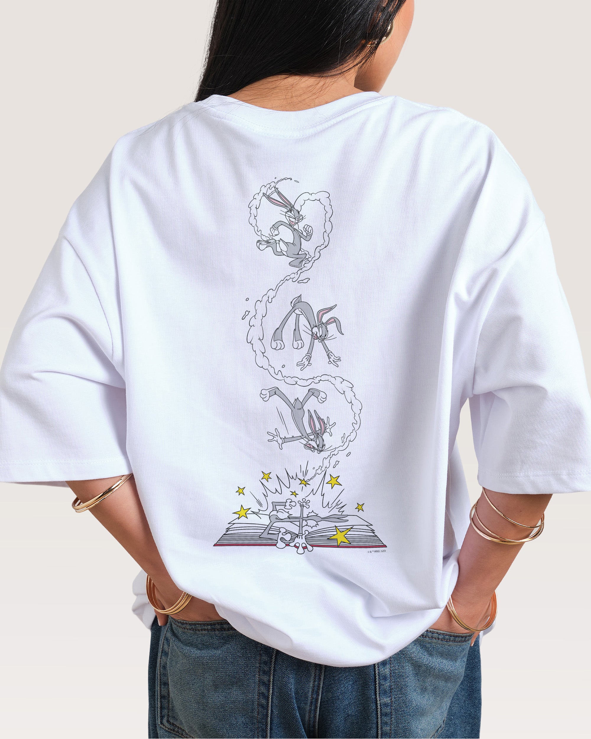 Bugs Bunny Book Crash Oversized Tee Australia Threadheads Online