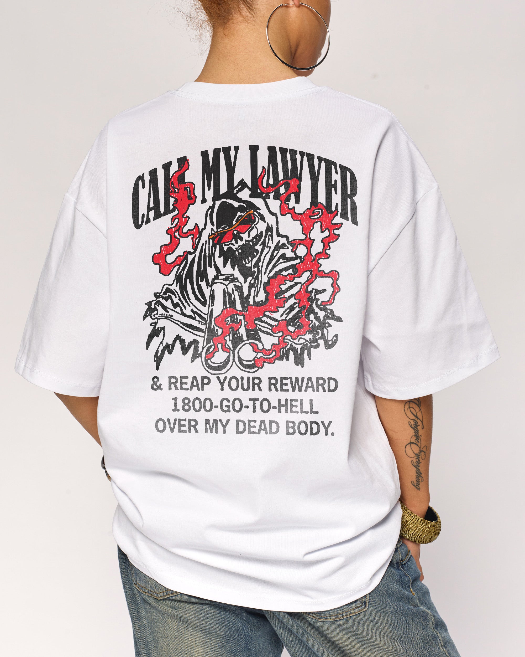 Call my Lawyer Reaper Edition Oversized Tee Australia Threadheads Online