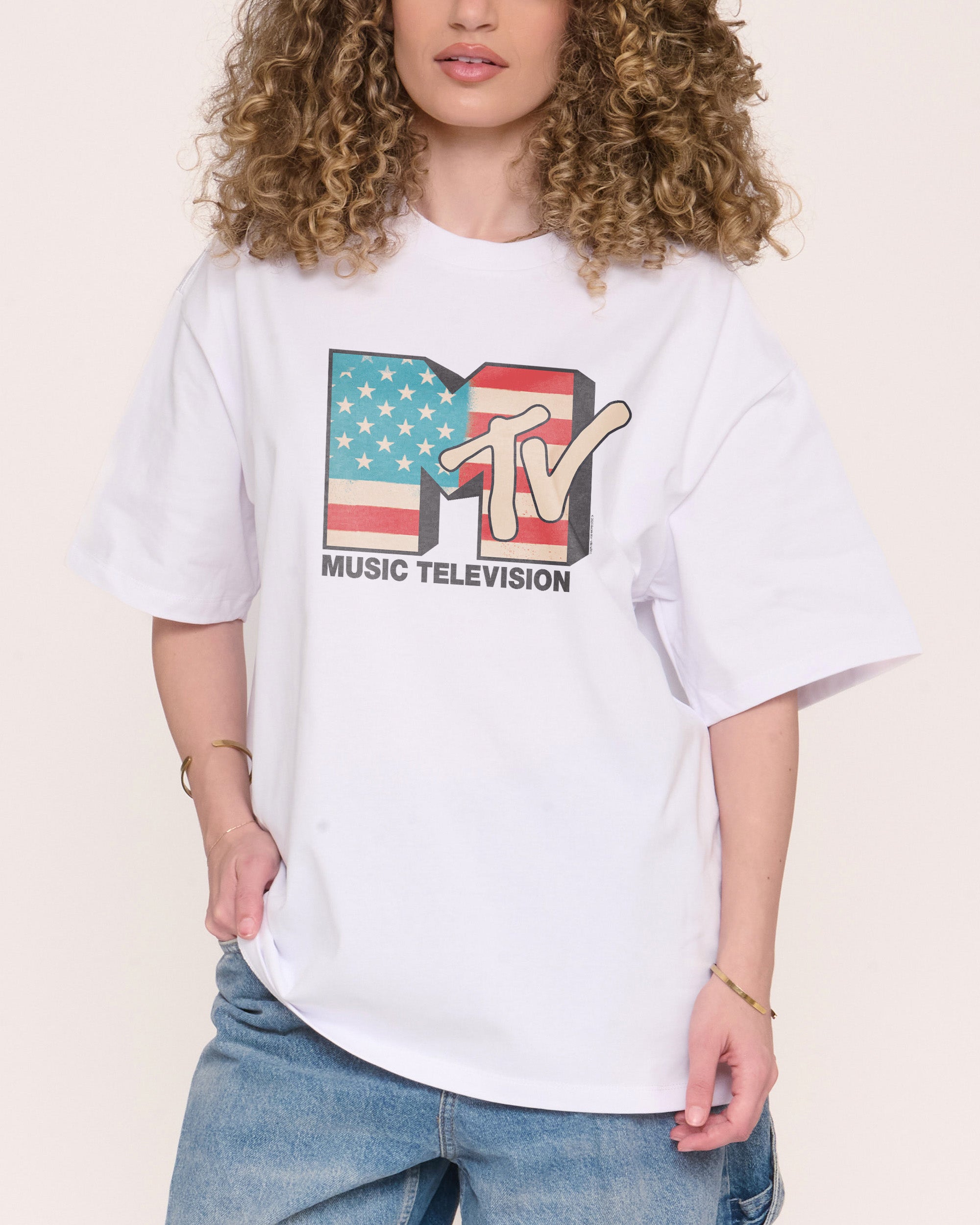 USA MTV Logo Oversized Tee | Official MTV collab