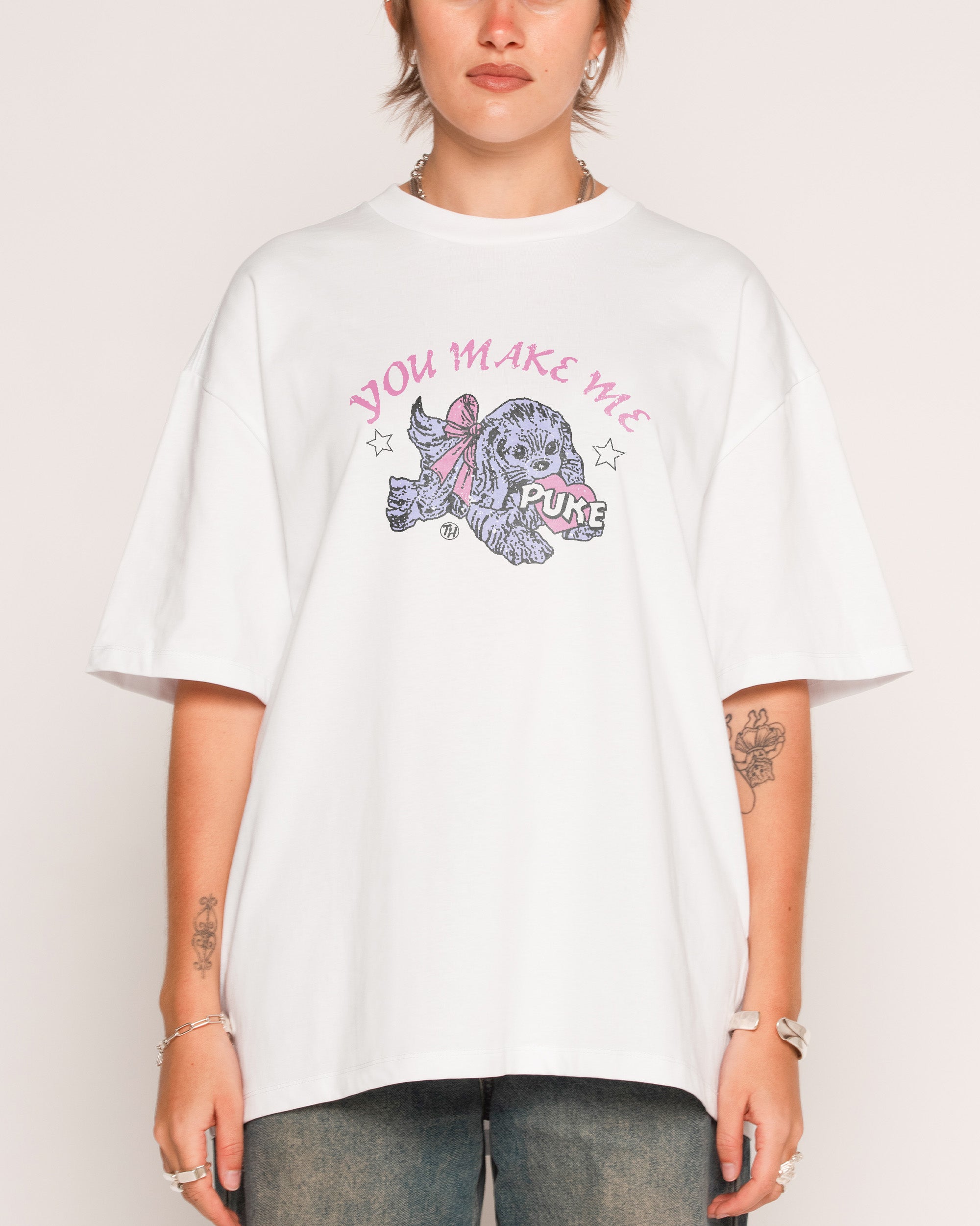 You Make Me Puke Oversized Tee