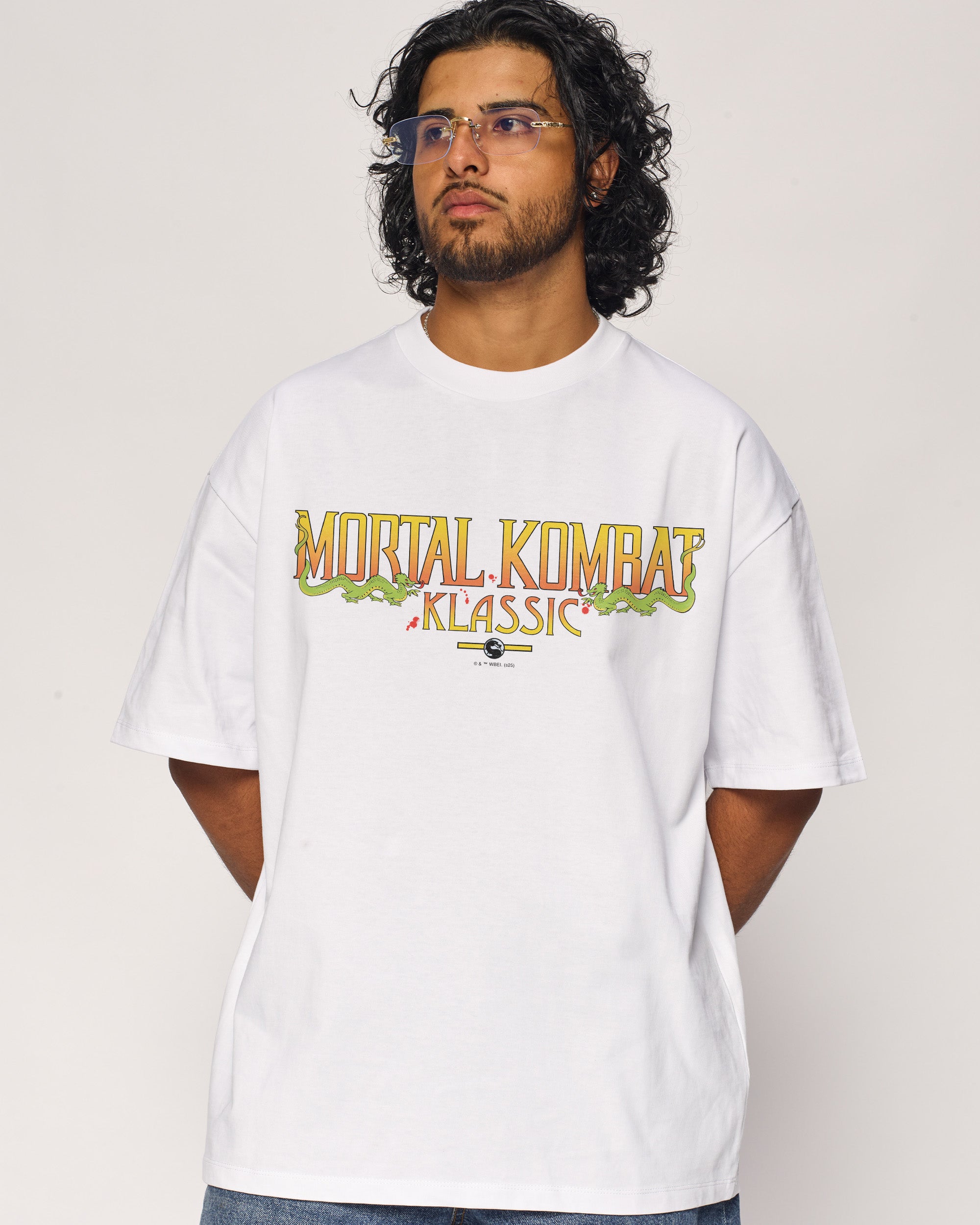 Mortal Kombat Klassic Logo Oversized Tee Threadheads Australia Online