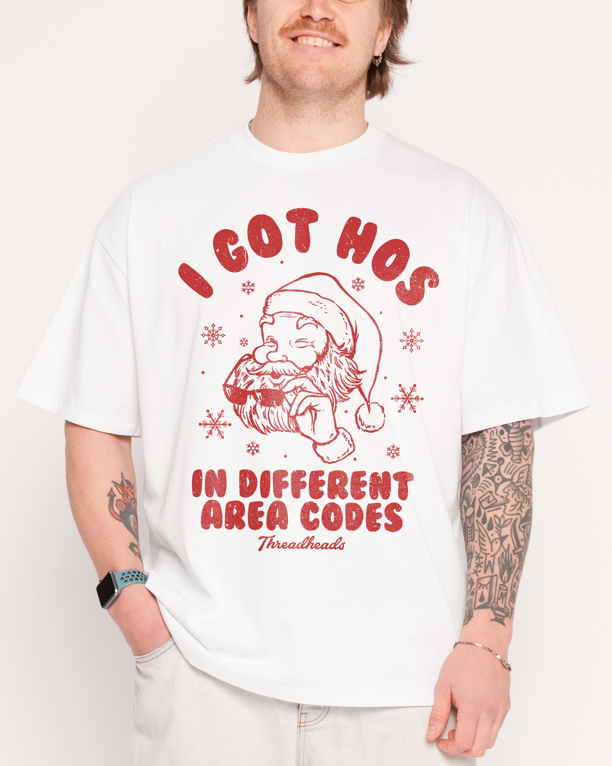 Hos In Different Area Codes Oversized Tee