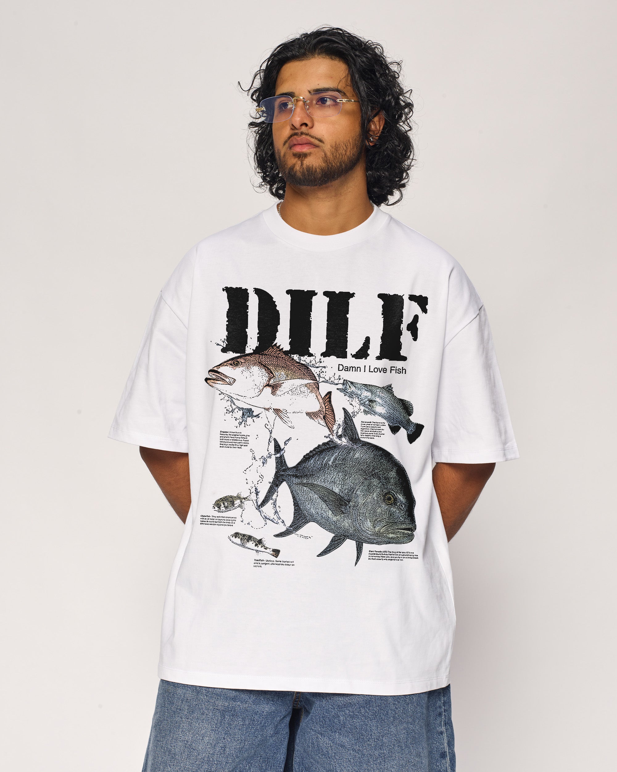 Damn I Love Fish Oversized Tee Threadheads Australia Online