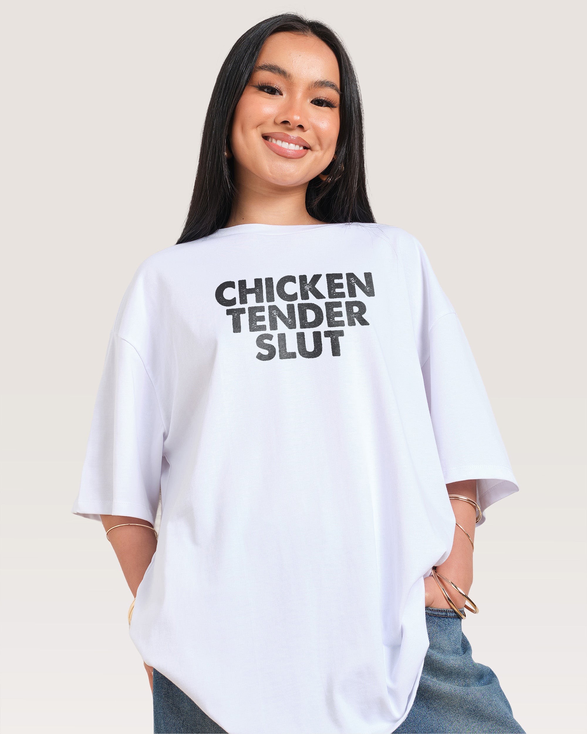 Chicken Tender Slut Oversized Tee Australia Threadheads Online