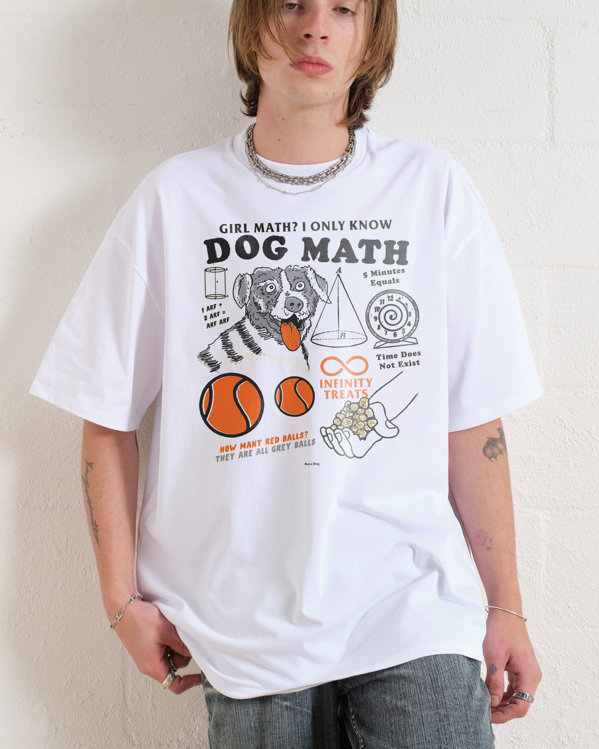 Dog Math Oversized Tee