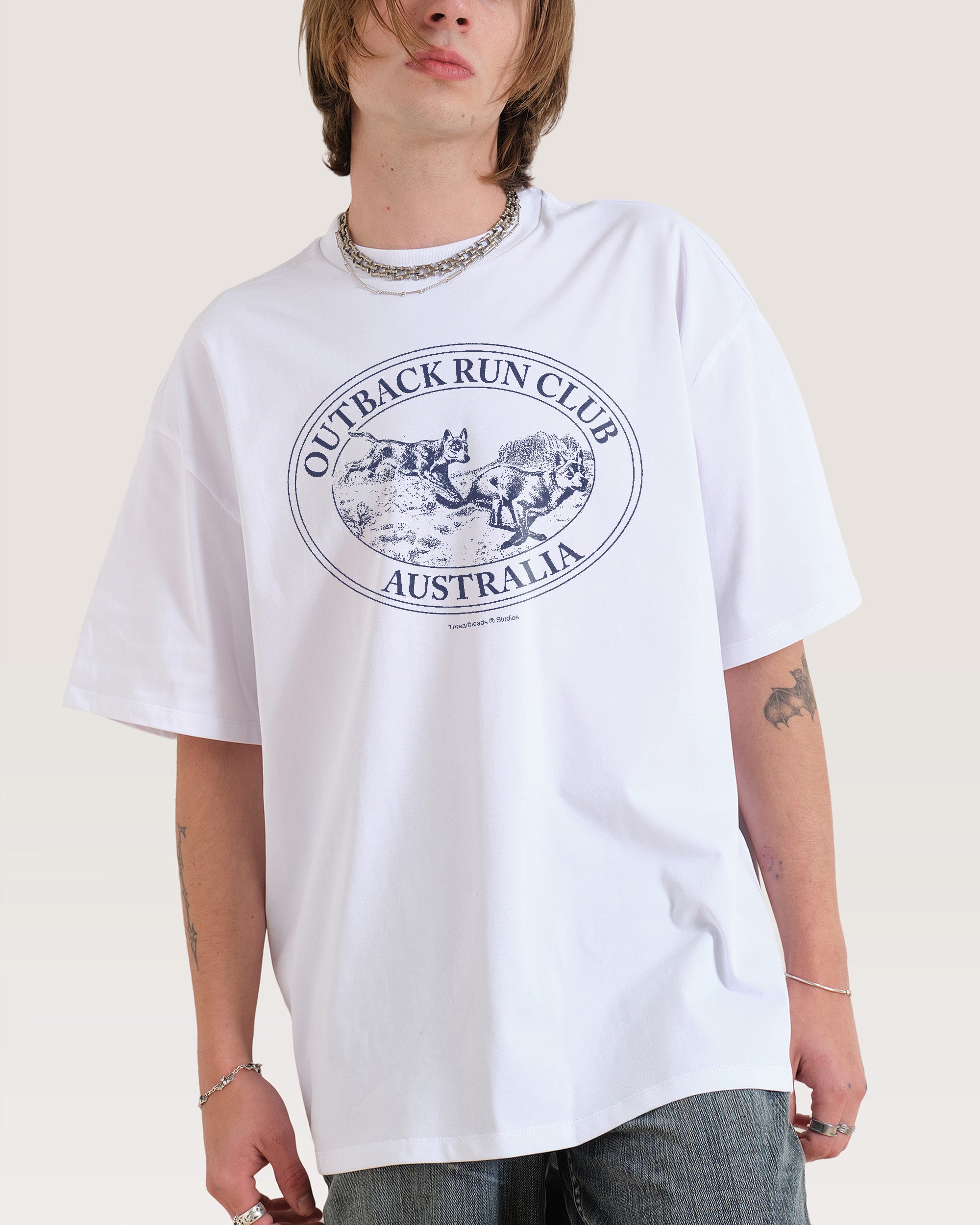 Dingo Outback Run Club Oversized Tee Australia Threadheads Online
