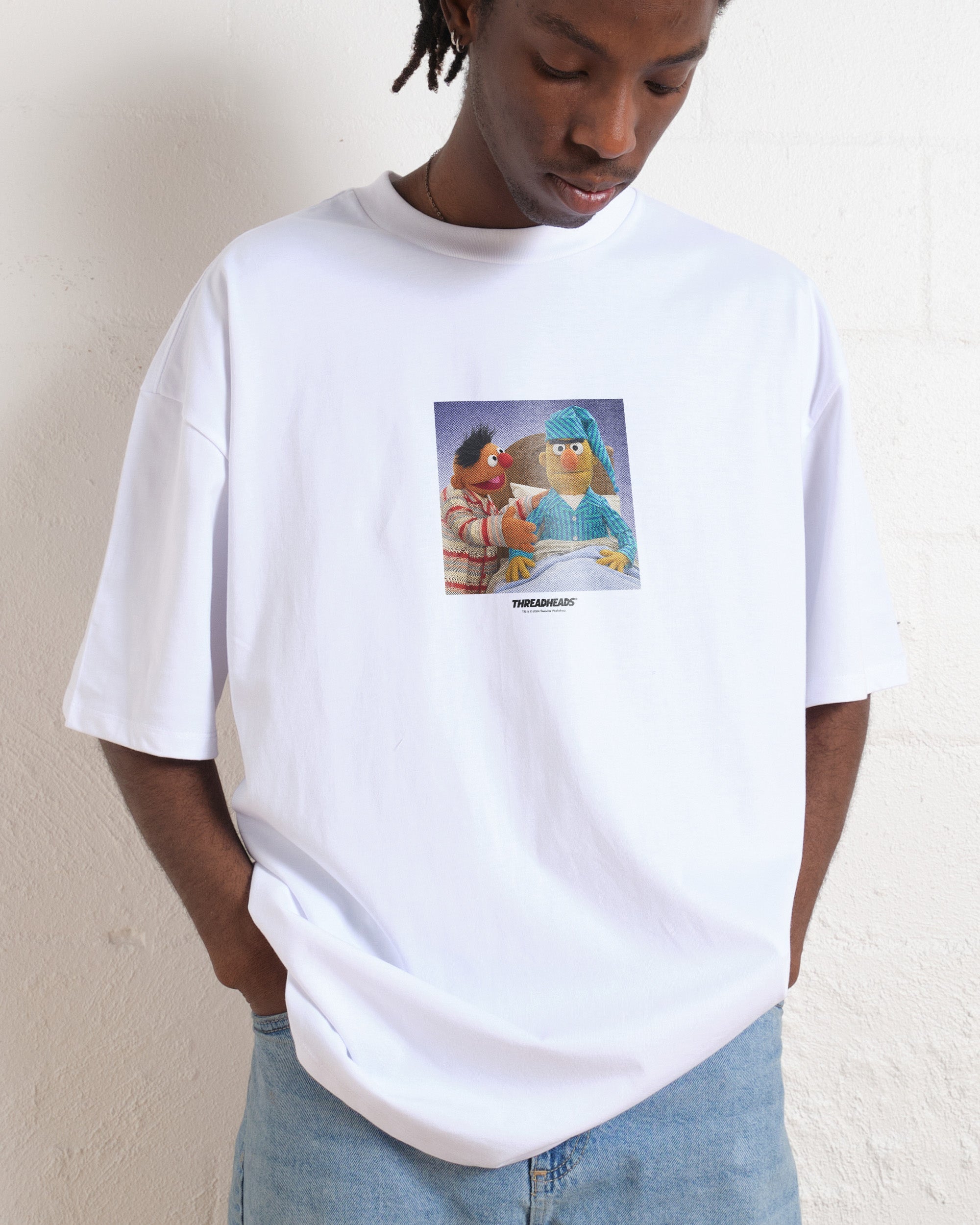 Annoyed Bert Oversized Tee Australia Online White