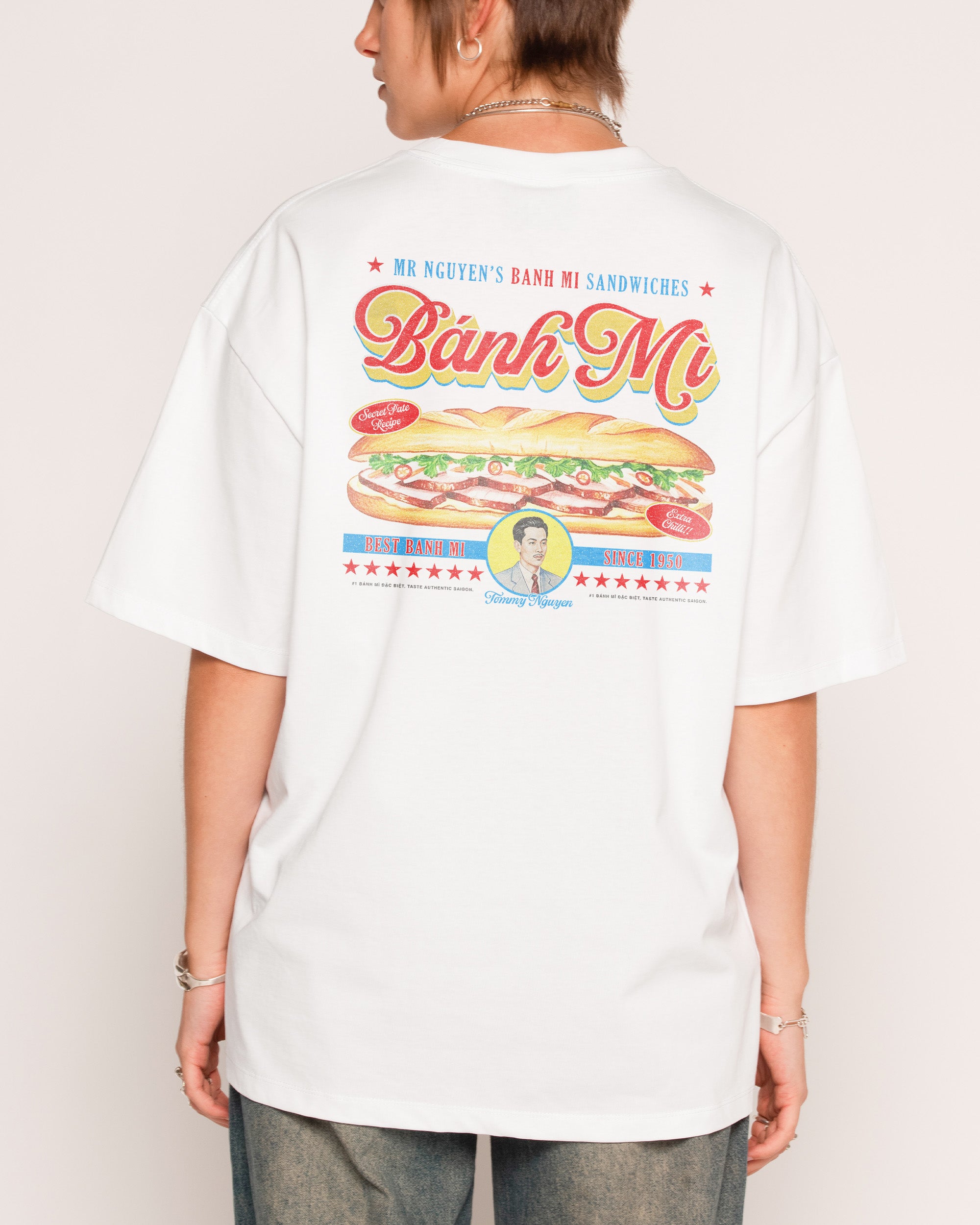 Mr Nguyen's Banh Mi's White Oversized Tee