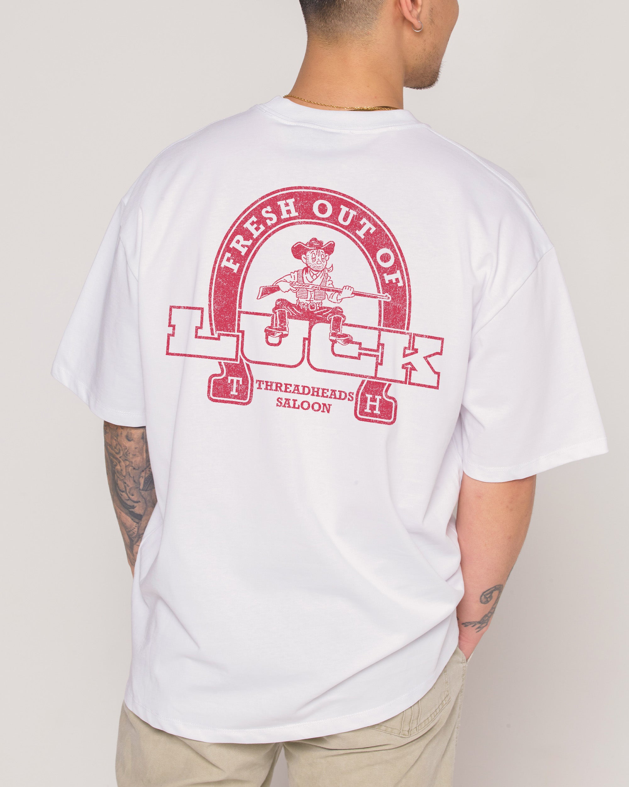 Fresh Out of Luck White Oversized Tee