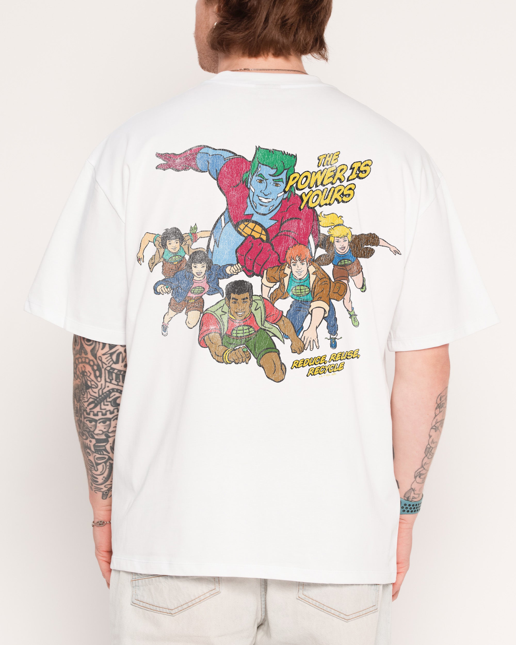 The Power Is Yours White Oversized Tee