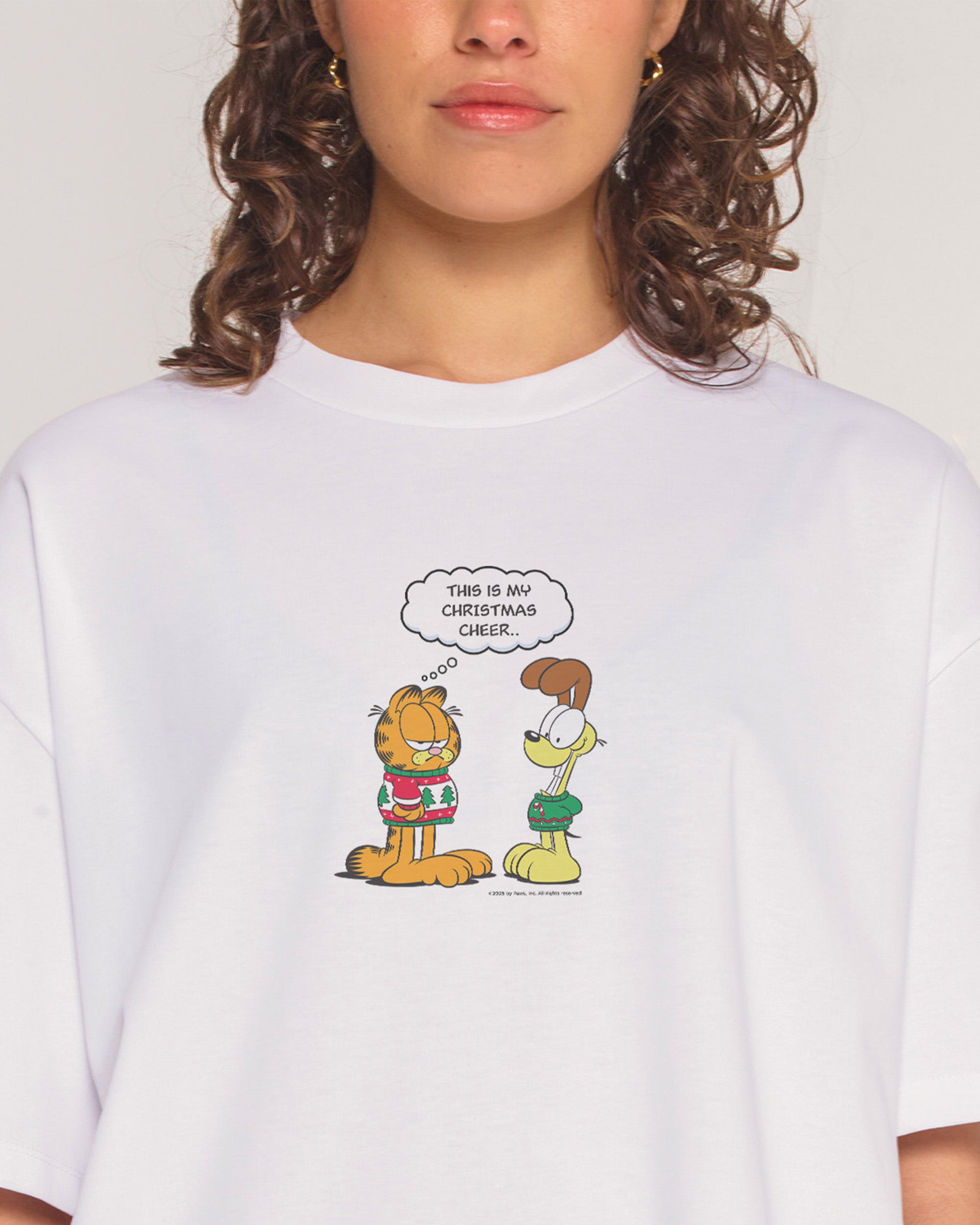 Xmas Cheer White Oversized Tee