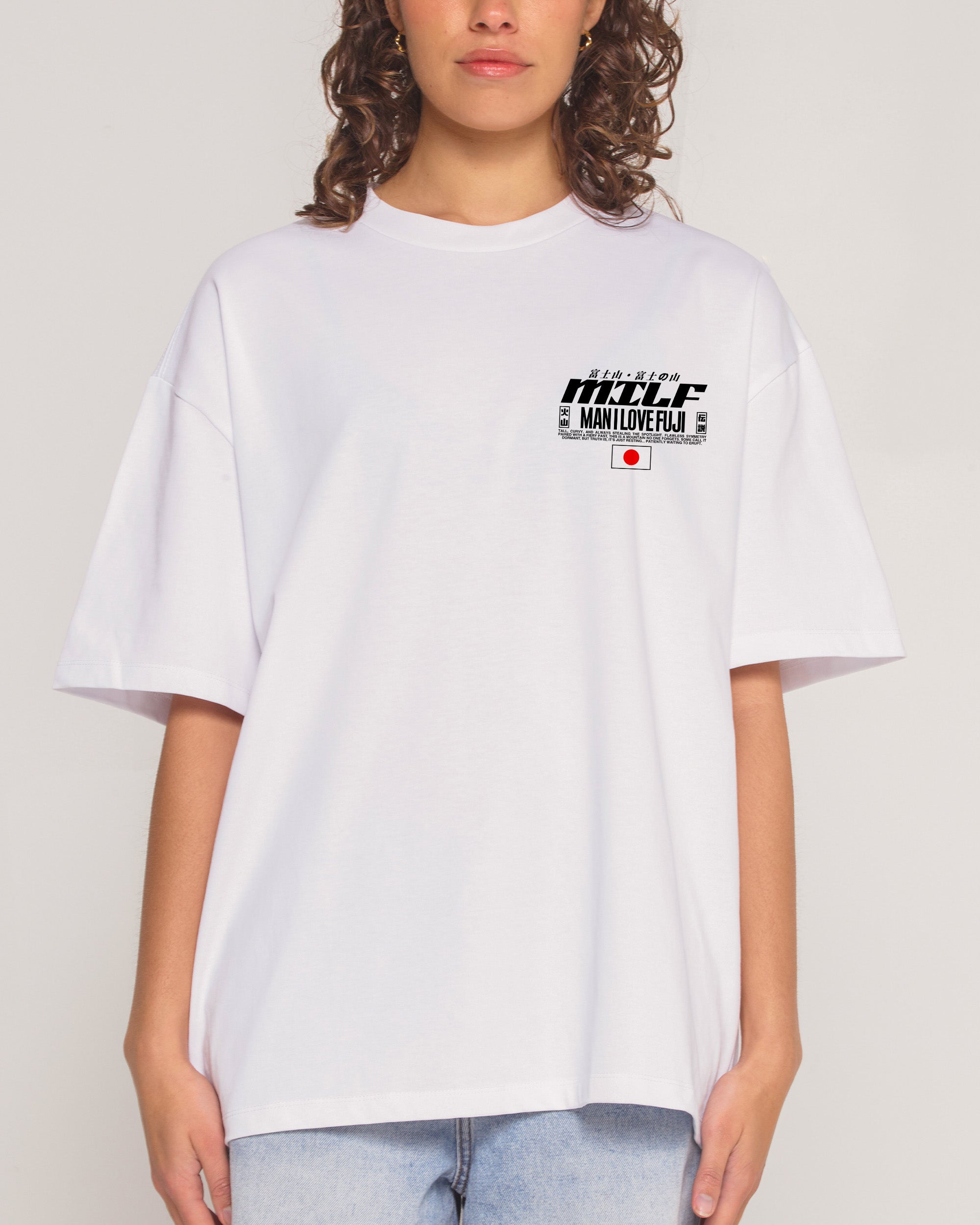 Milf Fuji Oversized Tee | Funny Graphic Oversized Tee