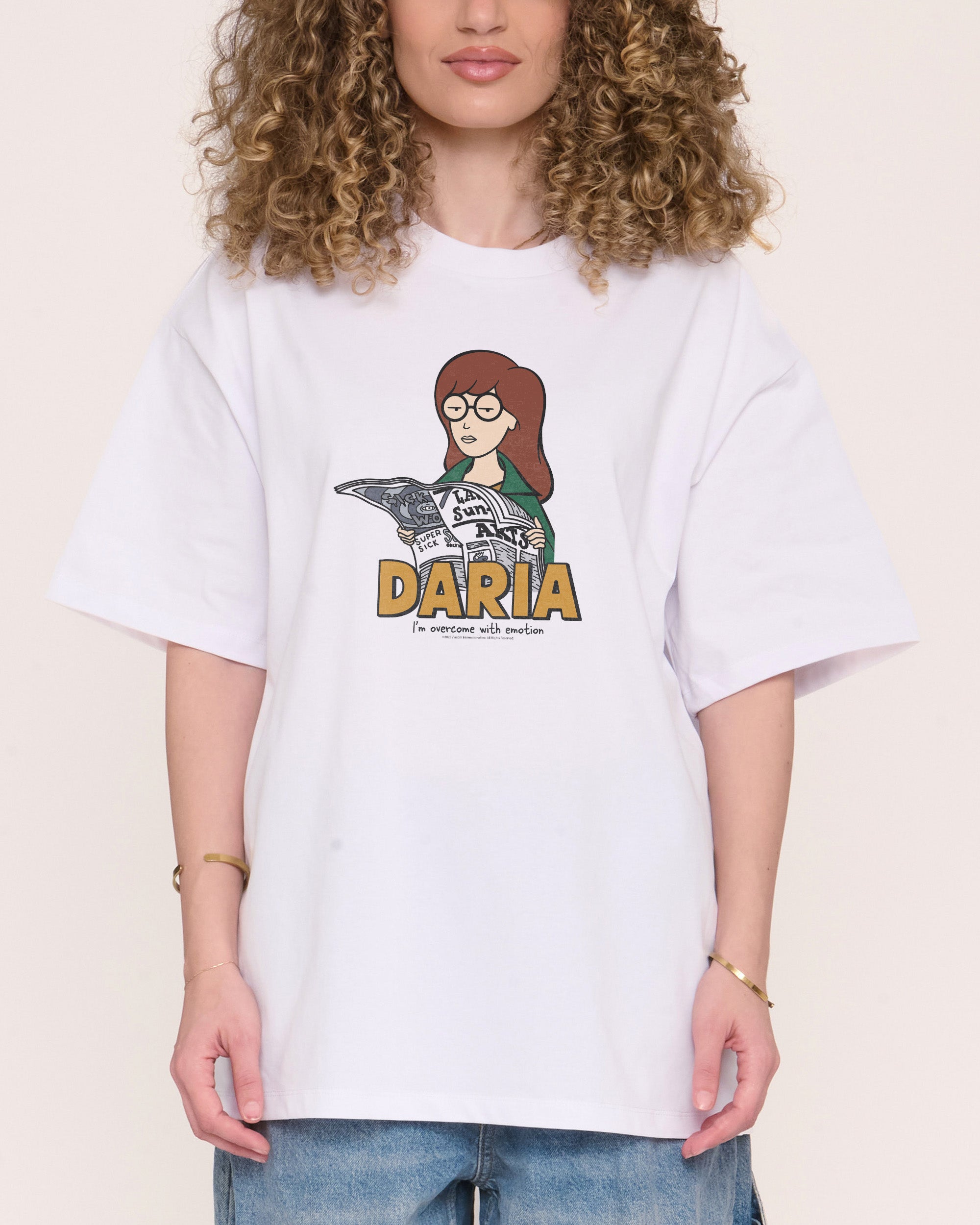 I’m Overcome with Emotion White Oversized Tee