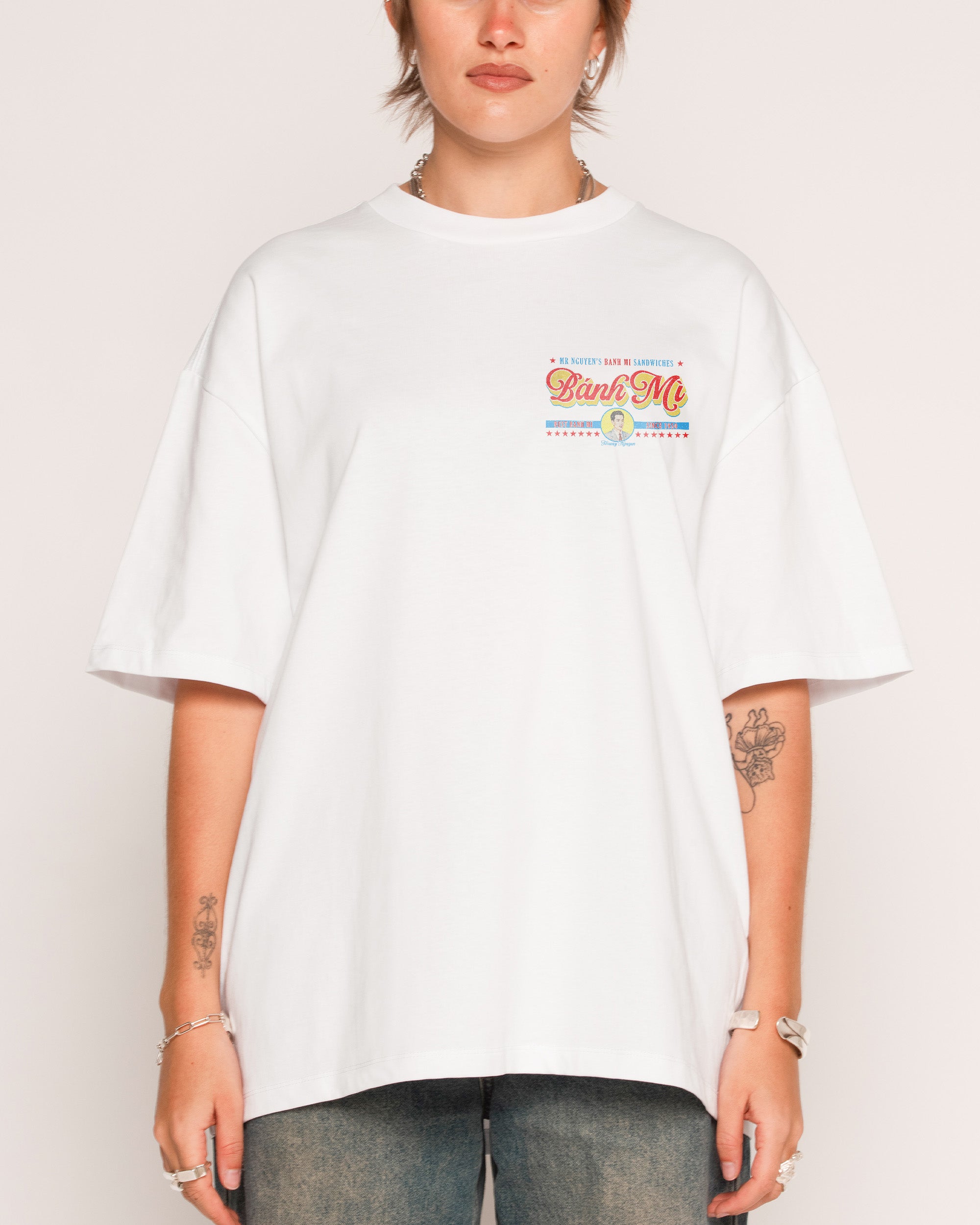Mr Nguyen's Banh Mi's White Oversized Tee