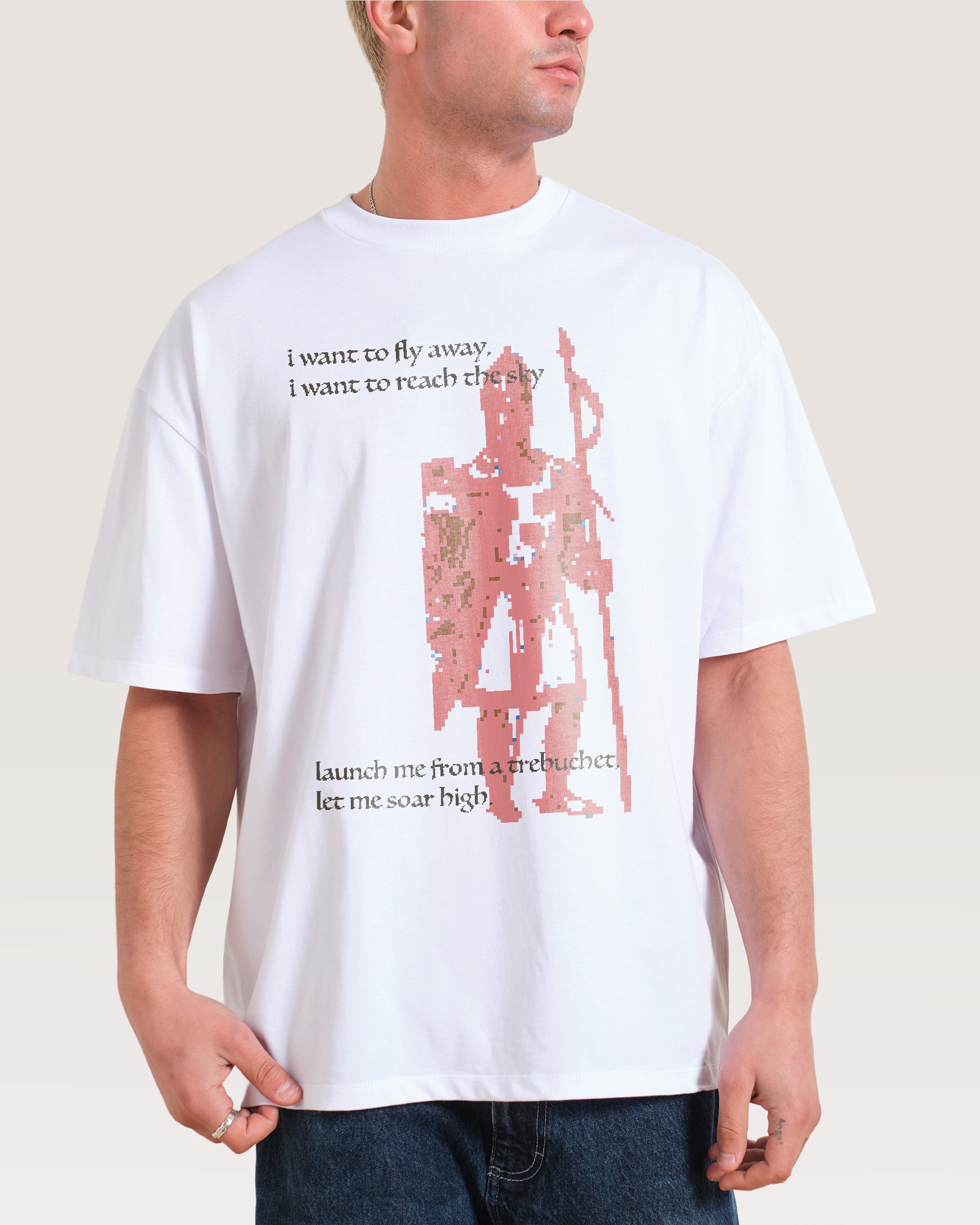 Trebuchet White Oversized Tee