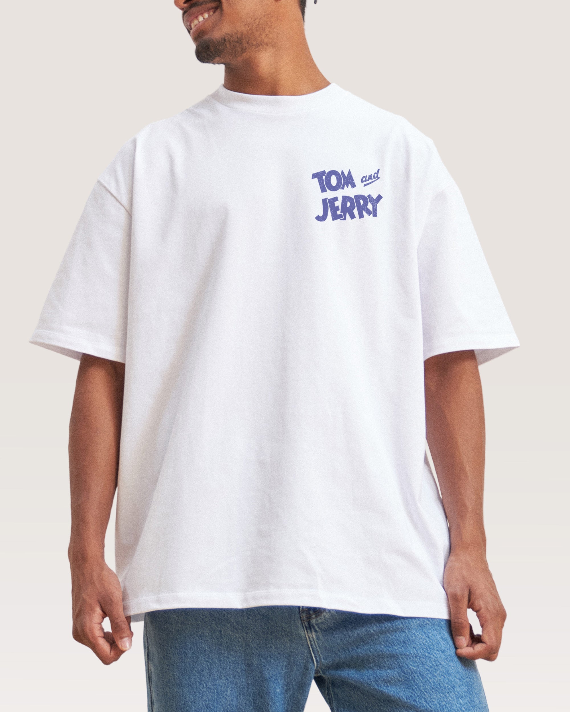 Troublesome Jerry White Oversized Tee