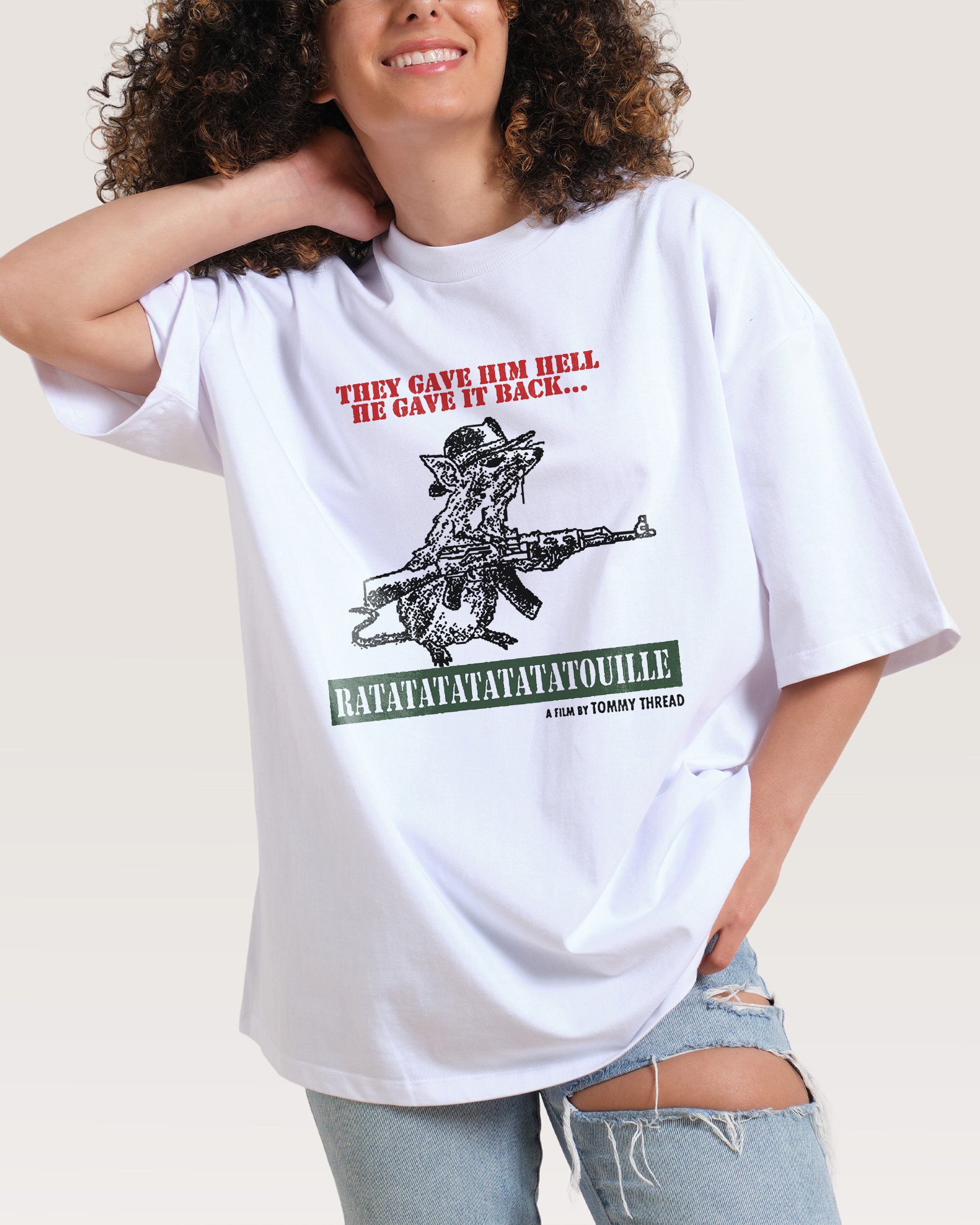 Gratata White Oversized Tee