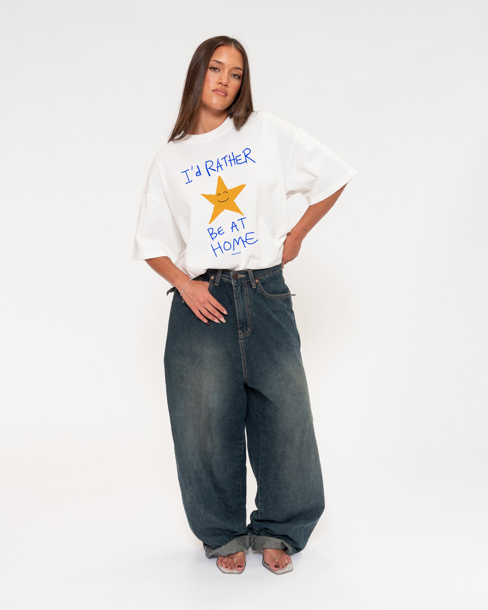 I'd Rather Be At Home Boxy Tee