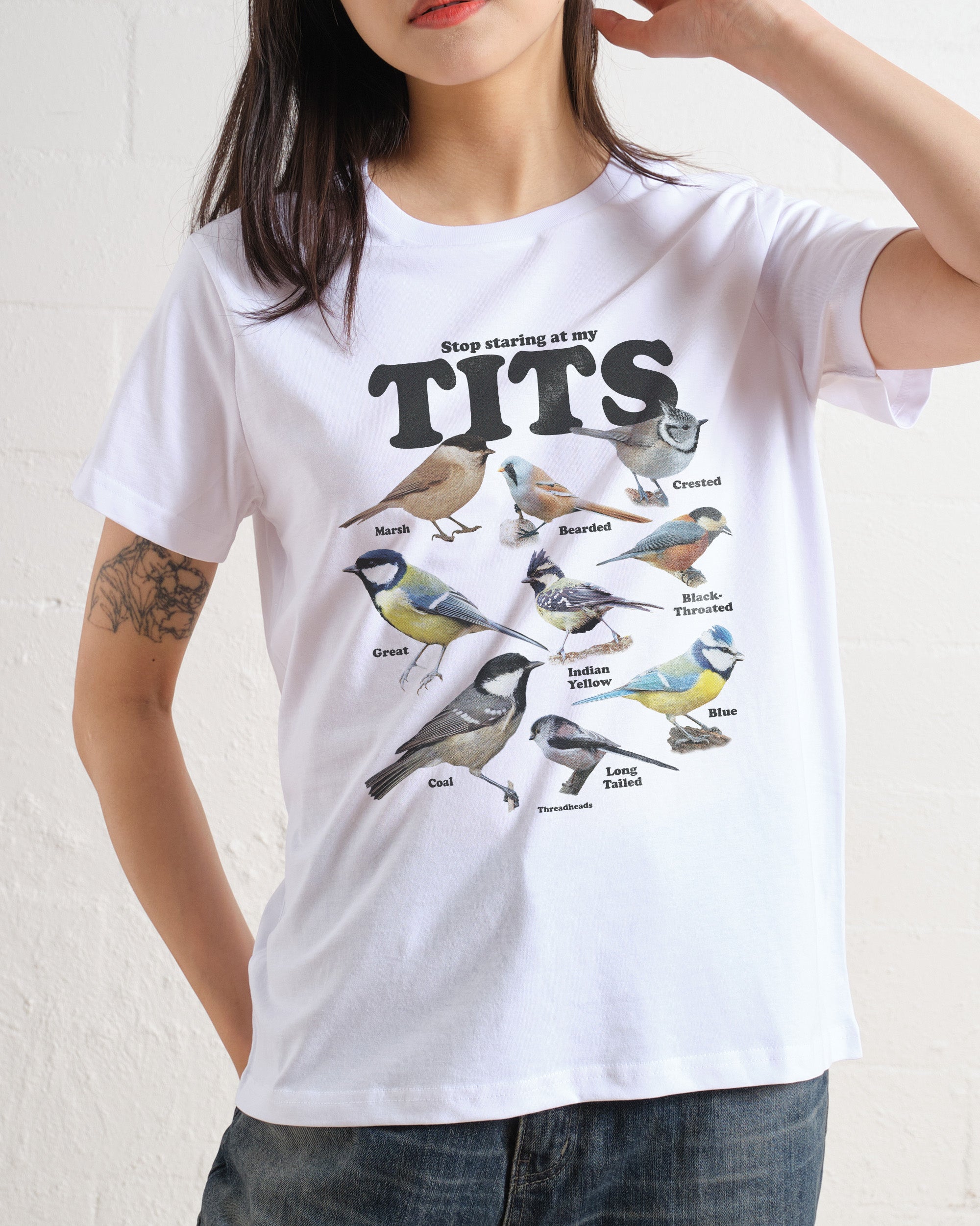 Stop Staring At My Tits Women's Tee Online Australia
