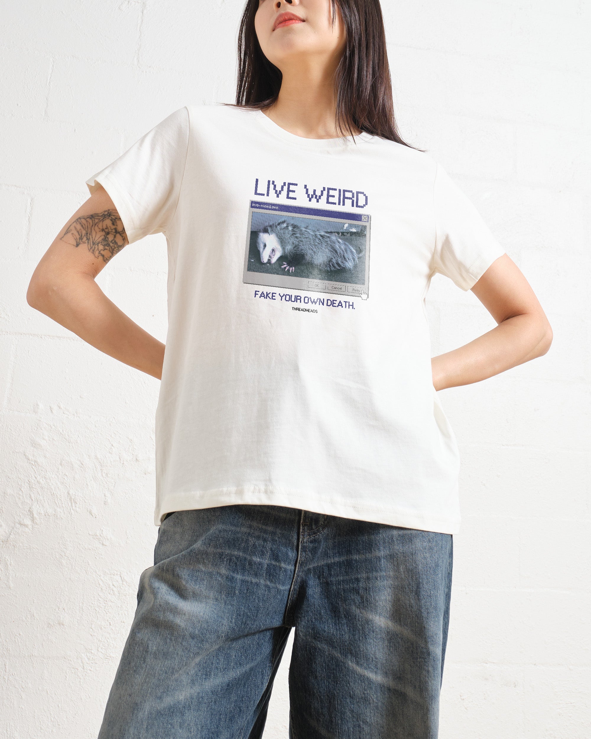 Live Weird, Fake Your Own Death T-Shirt #gender_women's