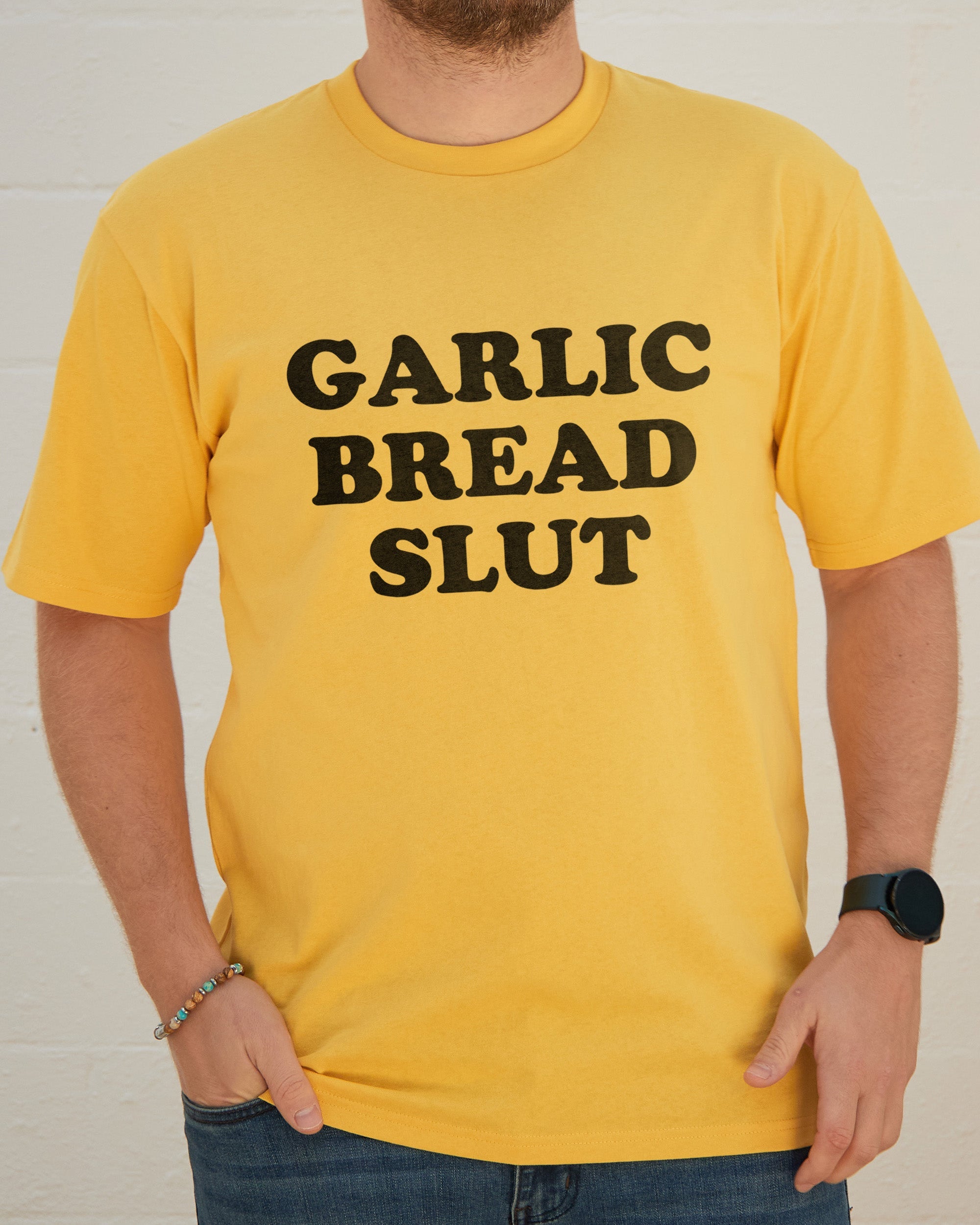 Garlic Bread Slut T-Shirt Australia Online Yellow